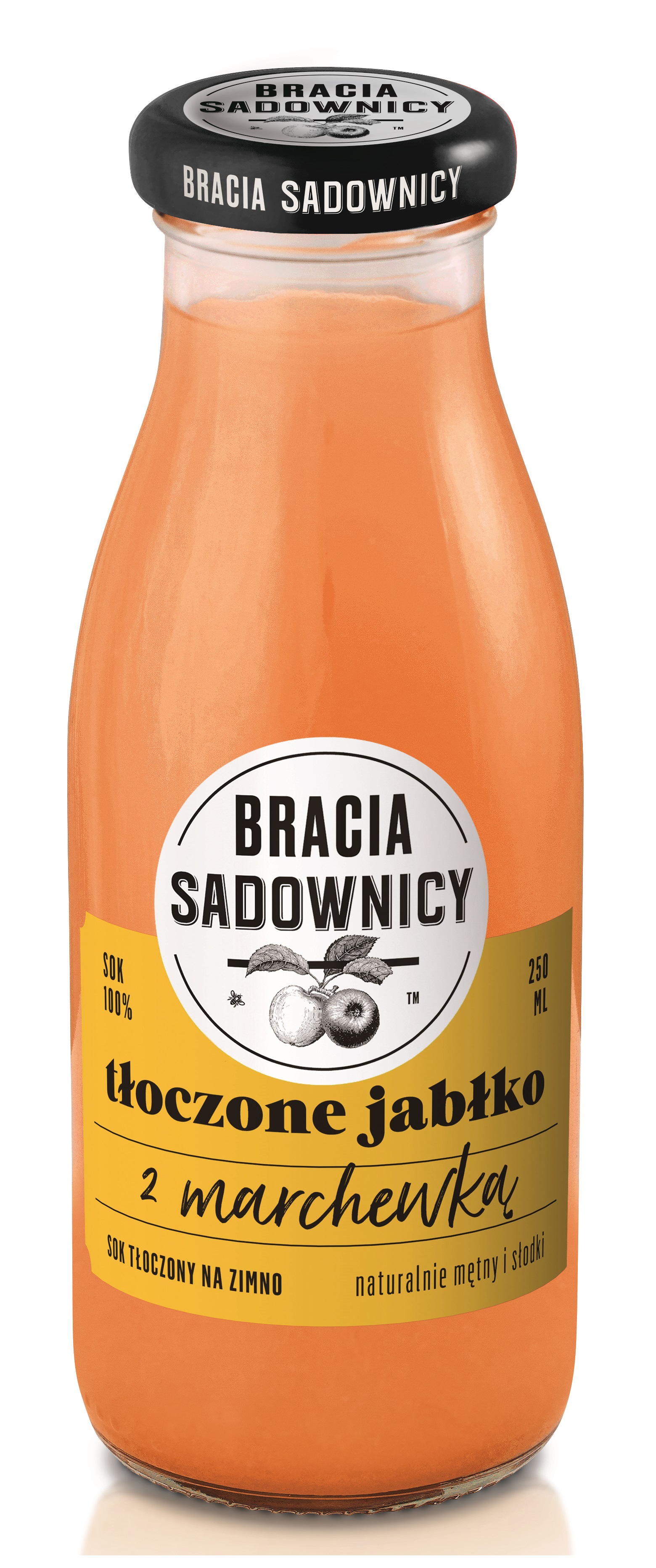 Bracia Sadownicy Sok Tłoczony 250 Ml Jabłko-Marchew