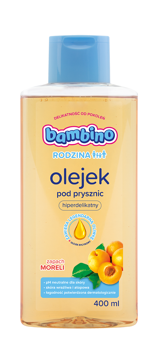 Bambino Rodzina Olejek Pod Prysznic Hiperdelikatny Morela 400 Ml