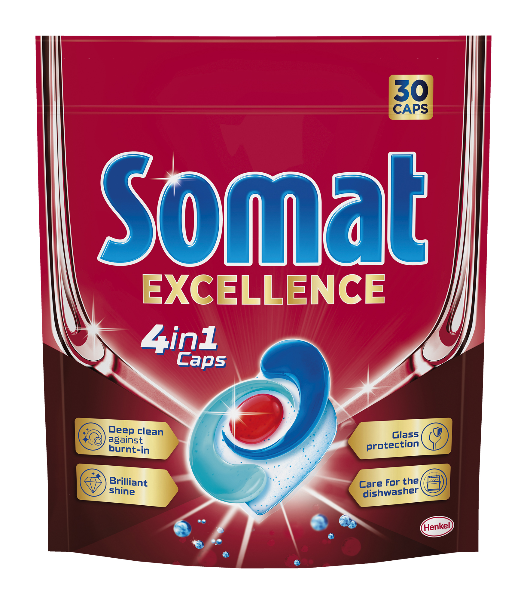 Somat Excellence 4 W 1 Caps Kapsułki Do Mycia Naczyń W Zmywarkach 570 G (30 Sztuk)