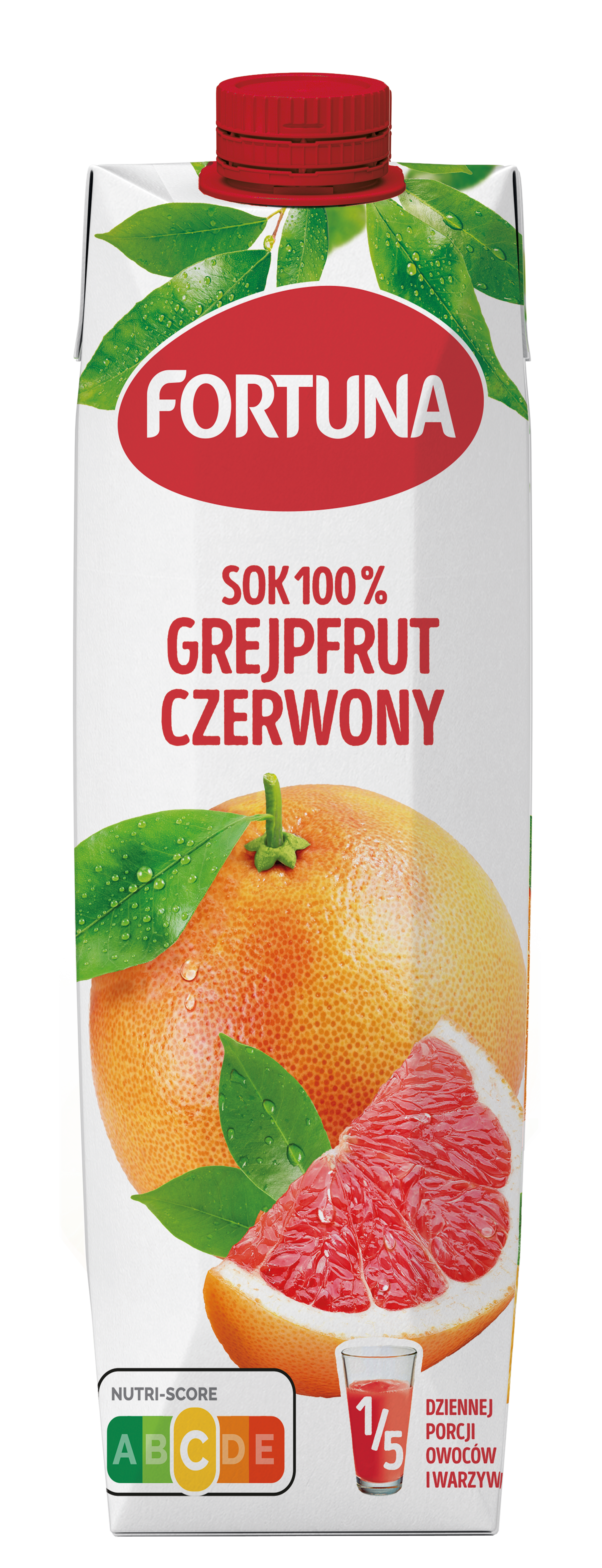 Fortuna Sok 100% Grejpfrut Czerwony 1 L