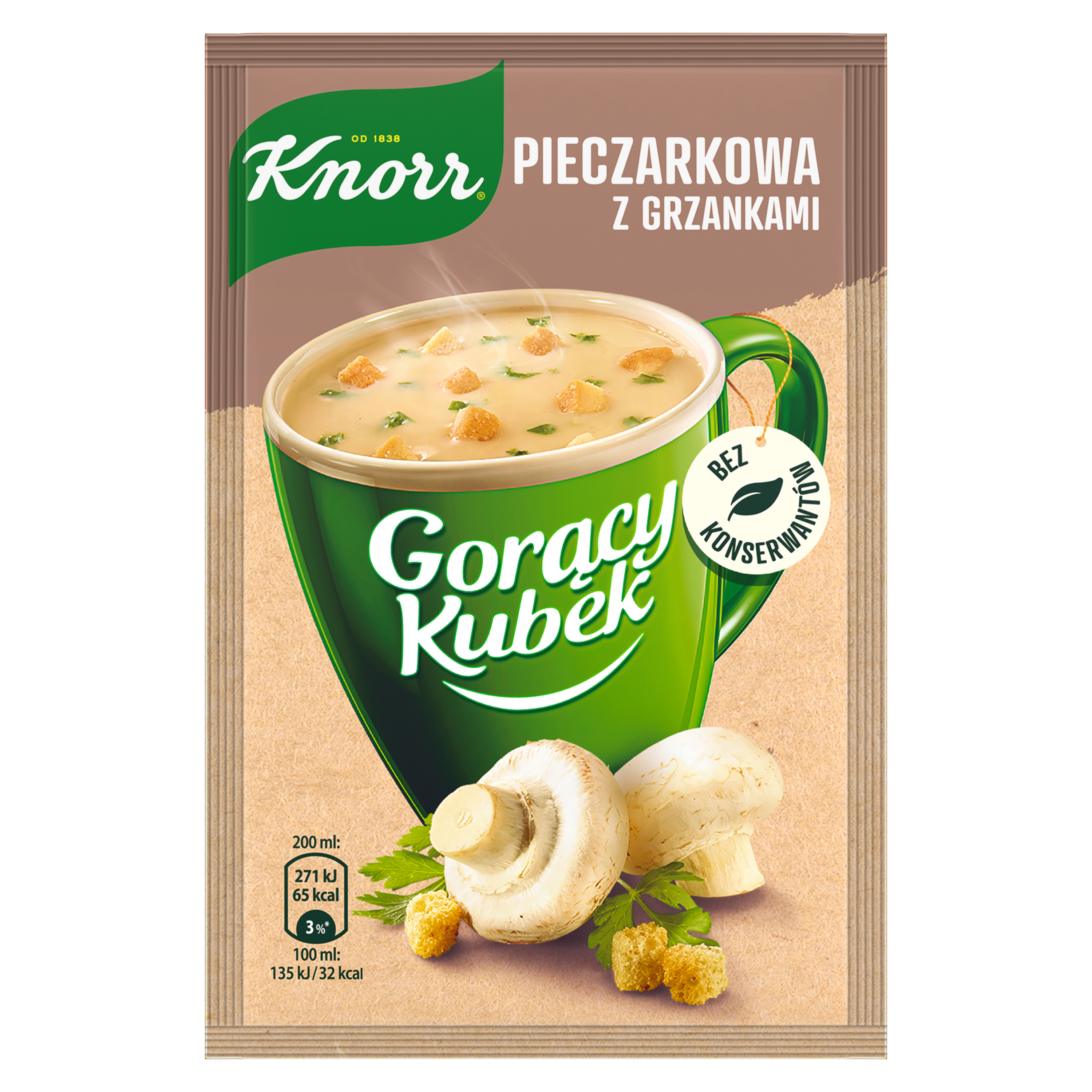 Knorr Gorący Kubek Pieczarkowa Z Grzankami 15G