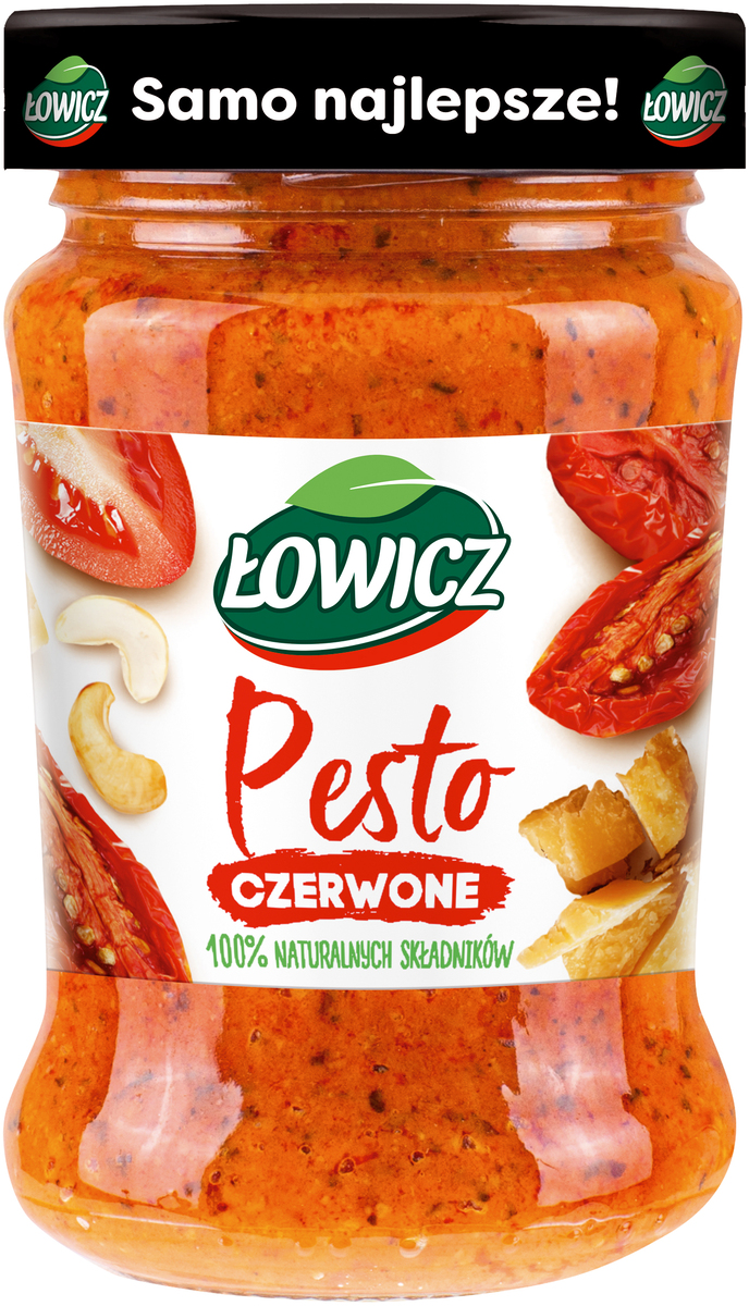 Łowicz Pesto Czerwone 100% Naturalnych Składników 180 G