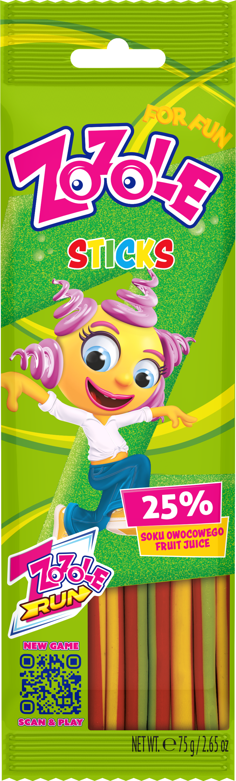Żelki Zozole Sticks 75G Mieszko