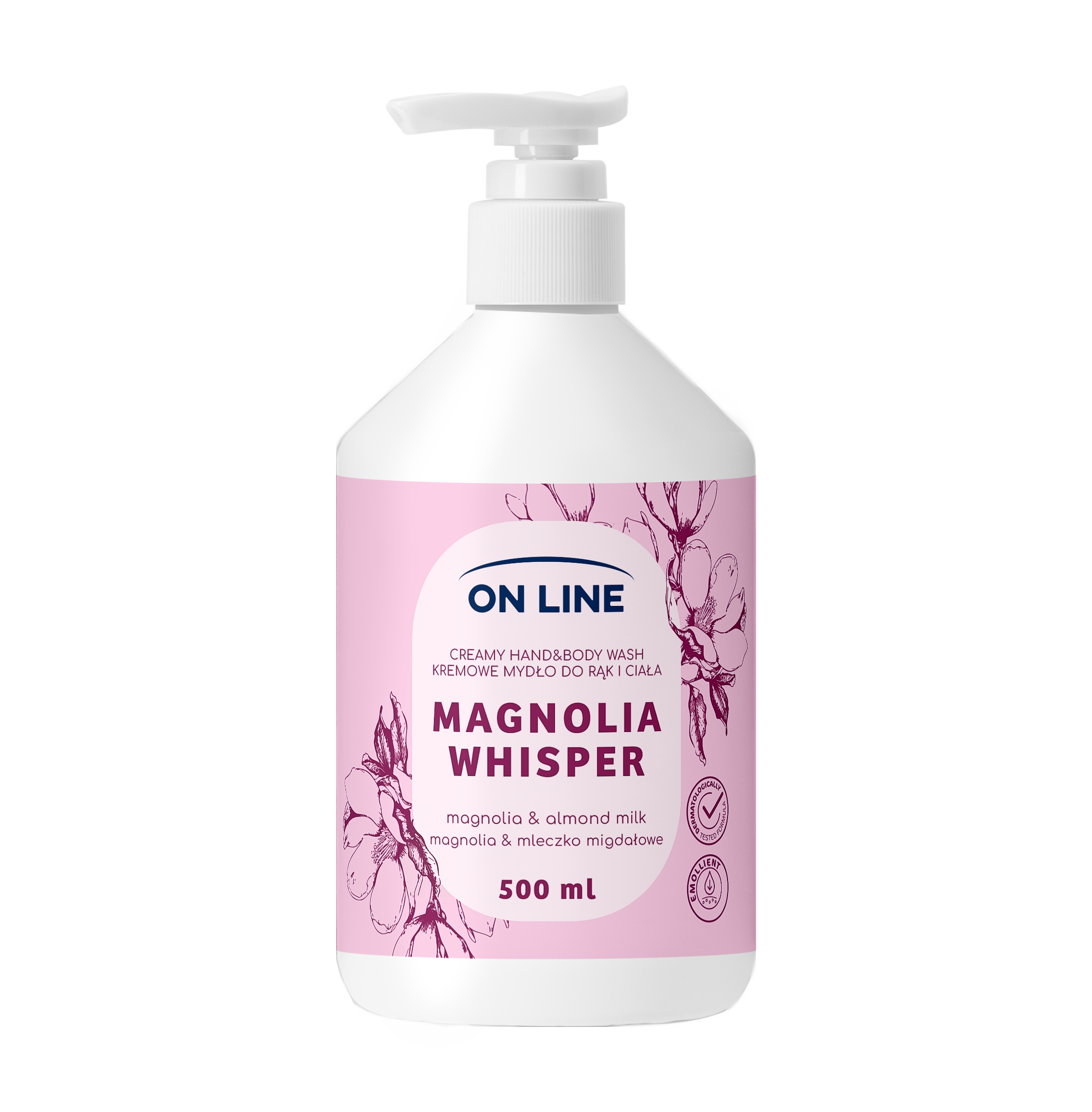 On Line Kremowe Mydło 2W1 Magnolia Whisper 500Ml