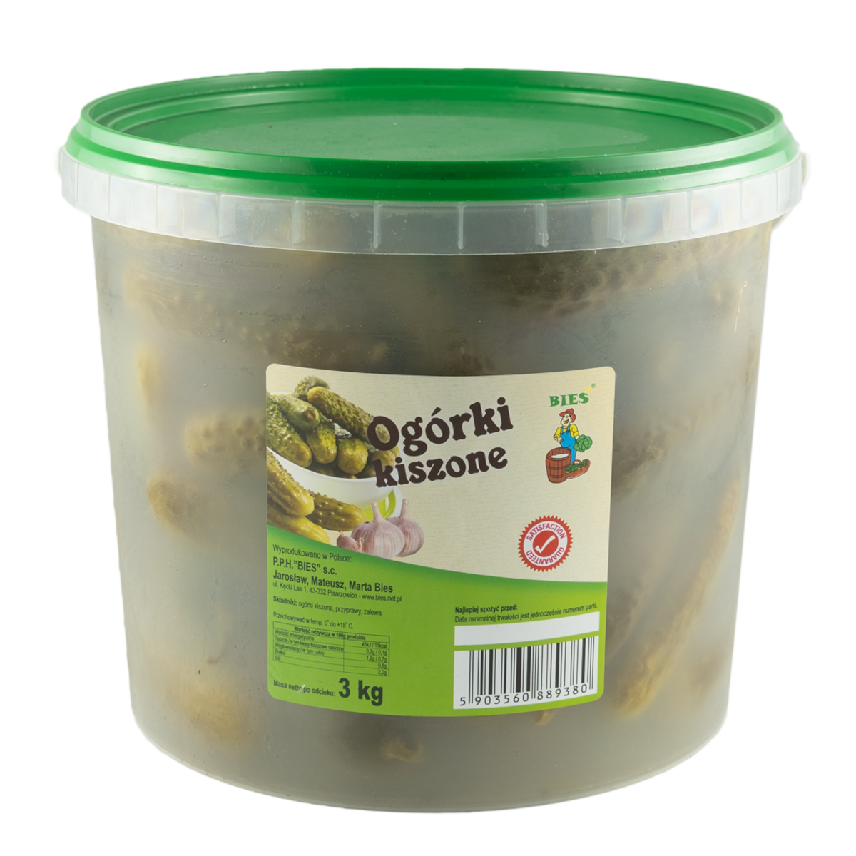 Ogórki Kiszone Polska 3Kg Bies