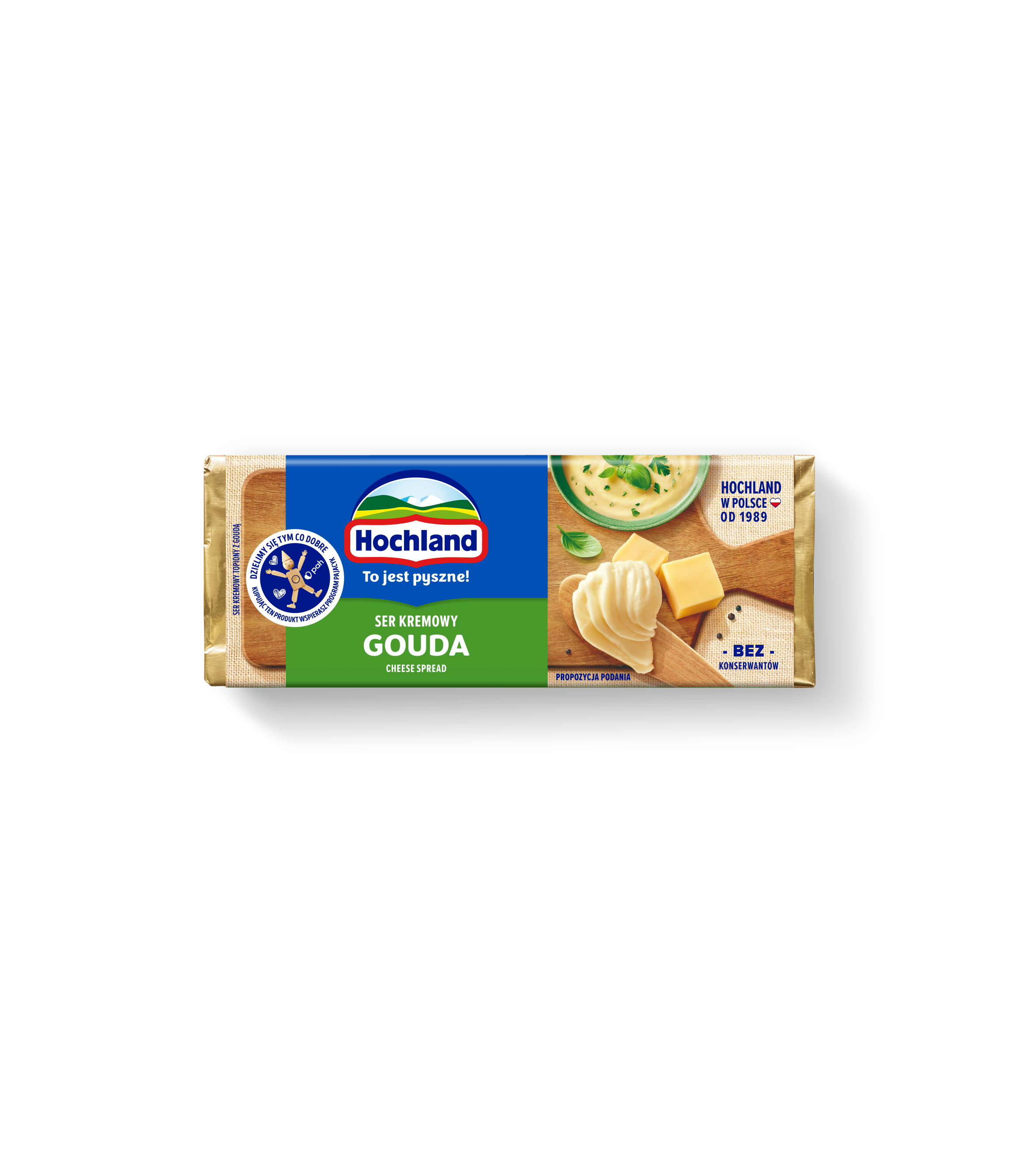 Hochland Gouda. Ser Kremowy Topiony W Bloczku Z Goudą. 90 G