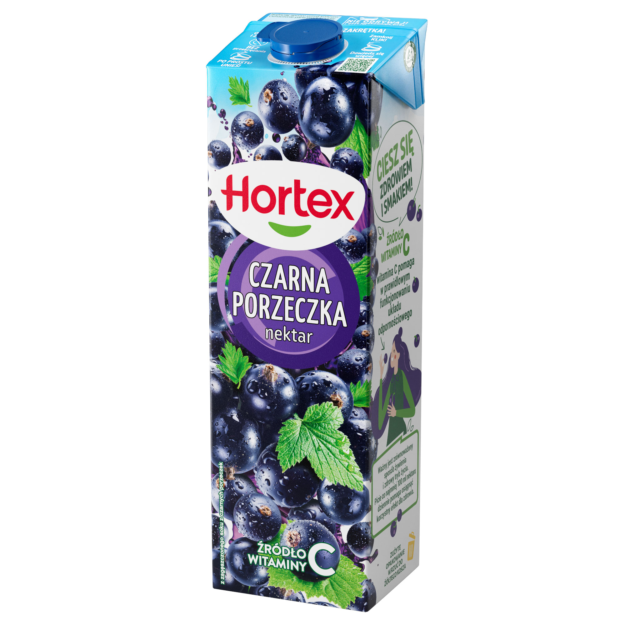 Hortex Czarna Porzeczka Nektar Karton 1 L