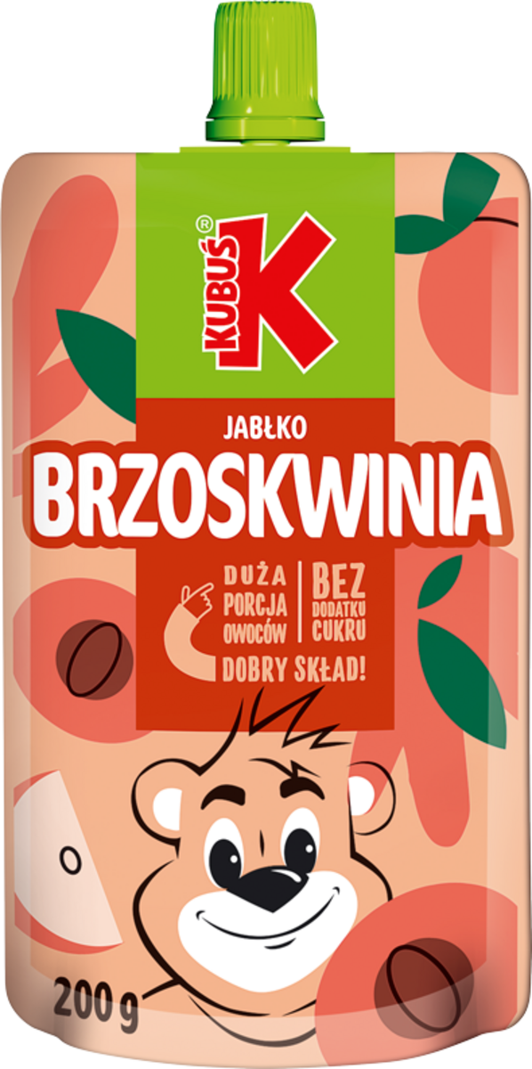 Kubuś Mus Brzoskwinia Jabłko 200G