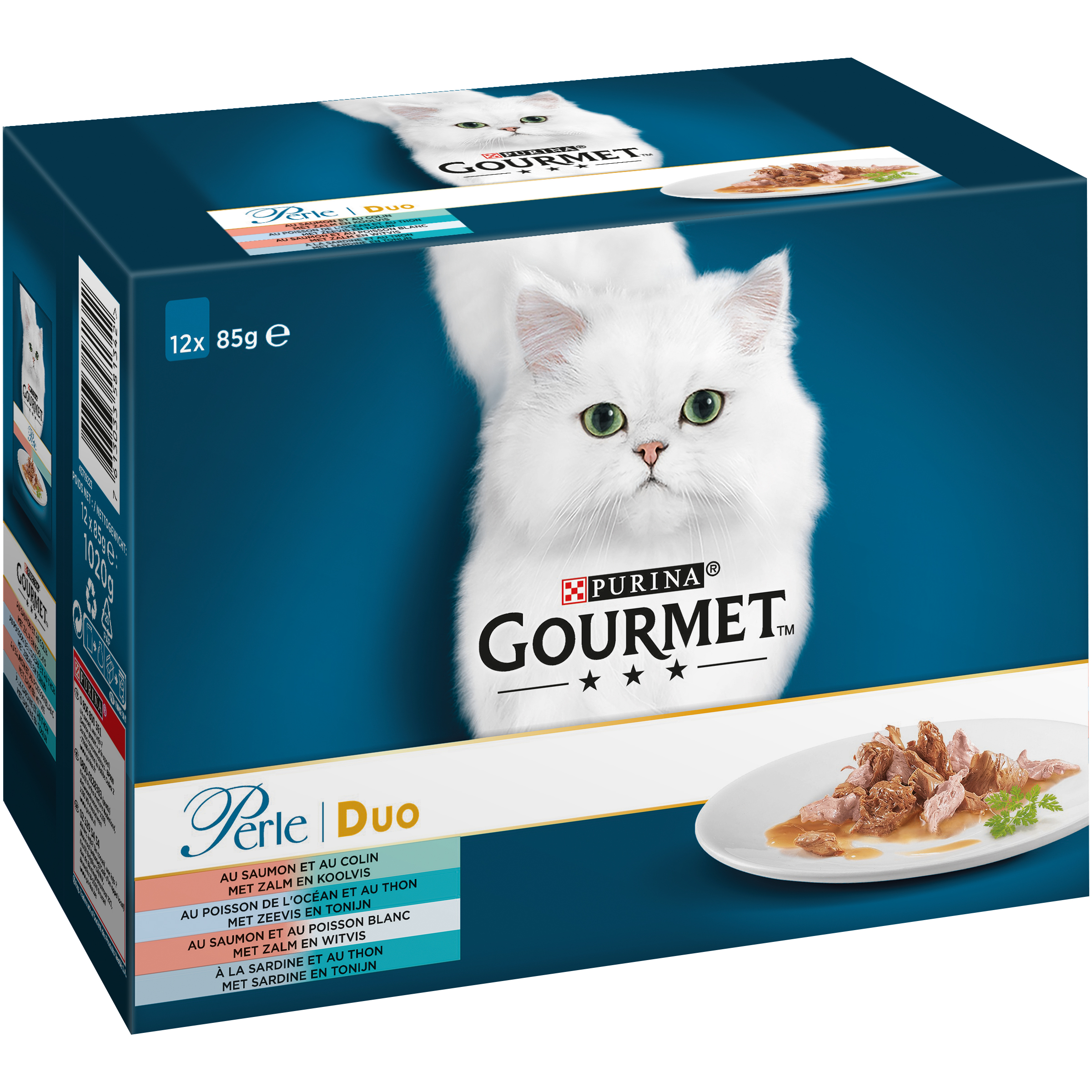 Karma Dla Kota Gourmet Perle Duet Rybny (12X85G)
