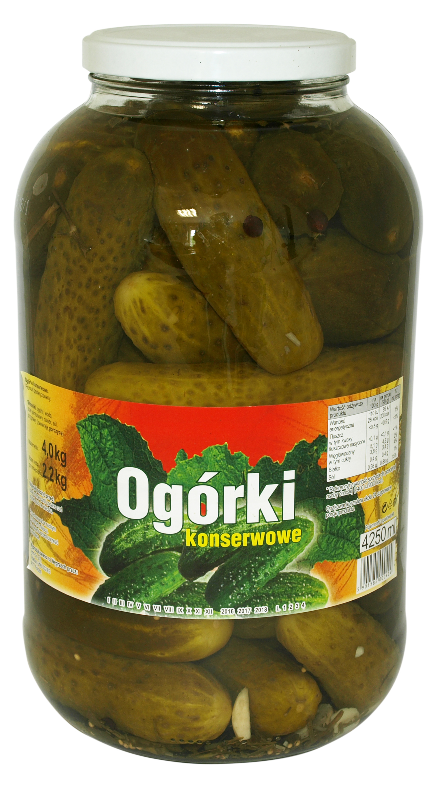 Ogórki Konserwowe 4250 Ml