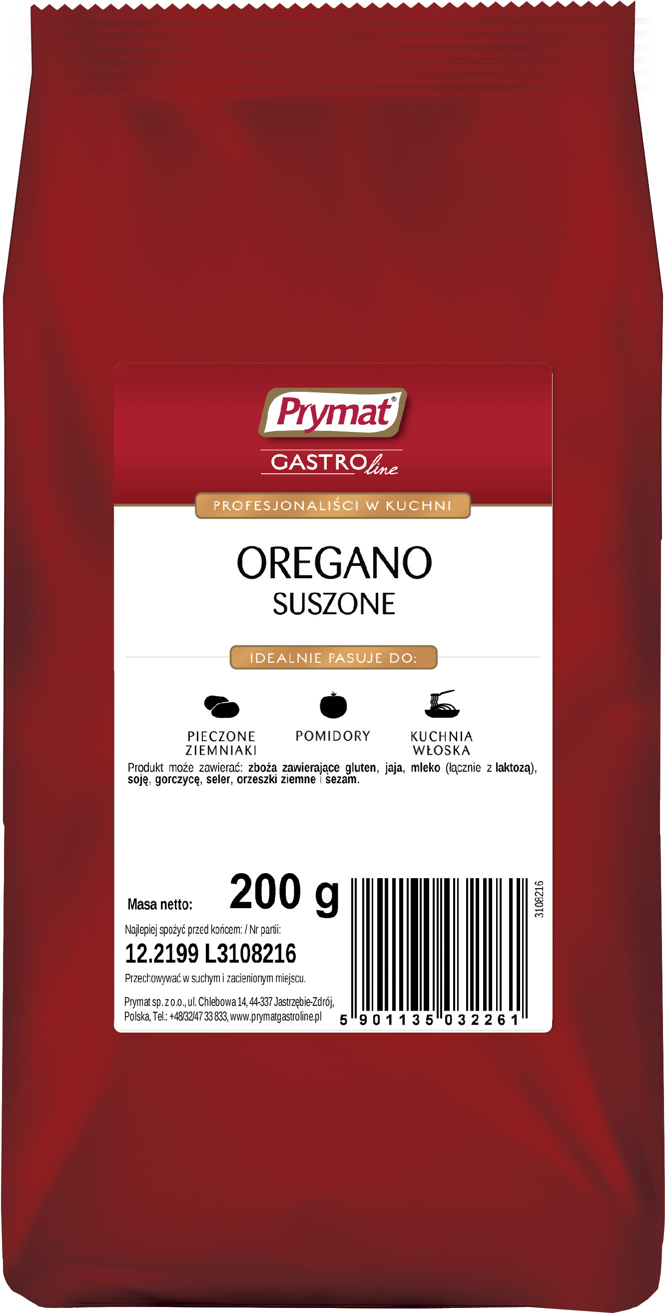 Oregano Suszone 200G Prymat Gastroline