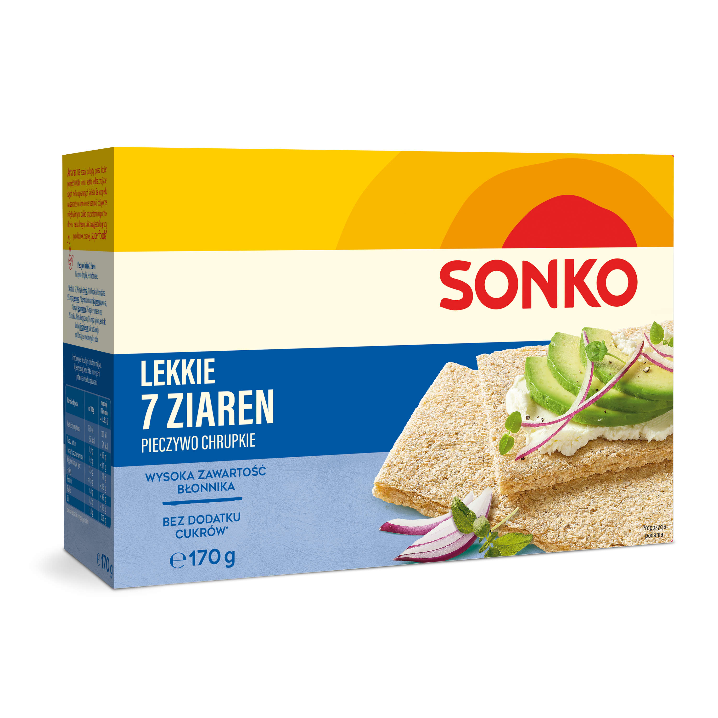 Sonko Pieczywo Chrupkie Lekkie 7 Ziaren 170 G