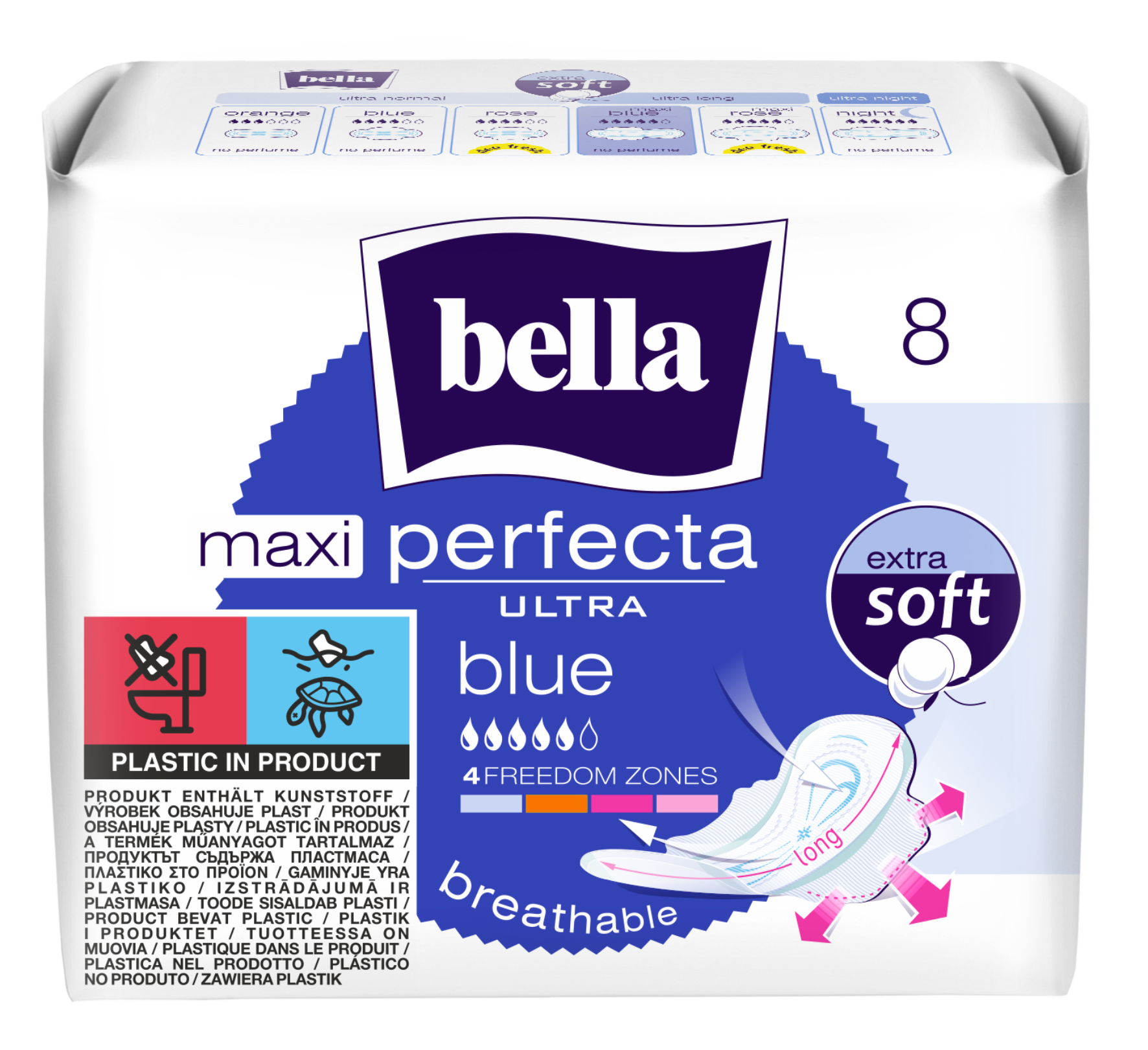 Podpaski Bella Perfecta Ultra Maxi Blue Extra Soft 8 Szt.
