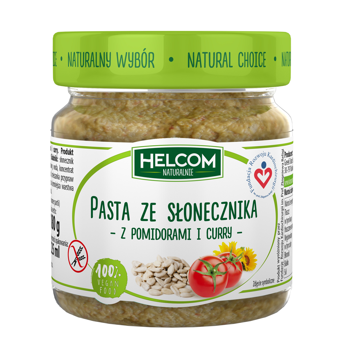 Pasta Ze Słonecznika Z Pomidorami I Curry 225 Ml Helcom Naturalnie