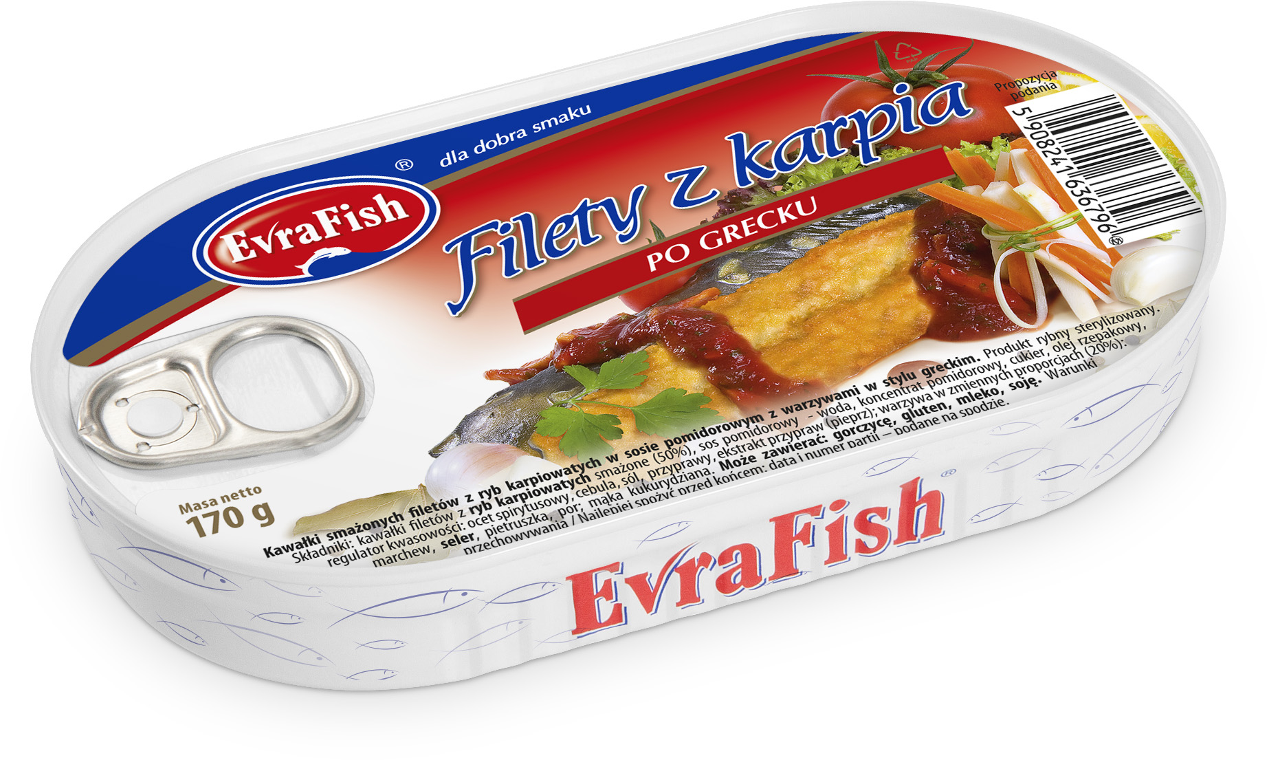 Evrafish Filety Z Karpia Po Grecku 170 G