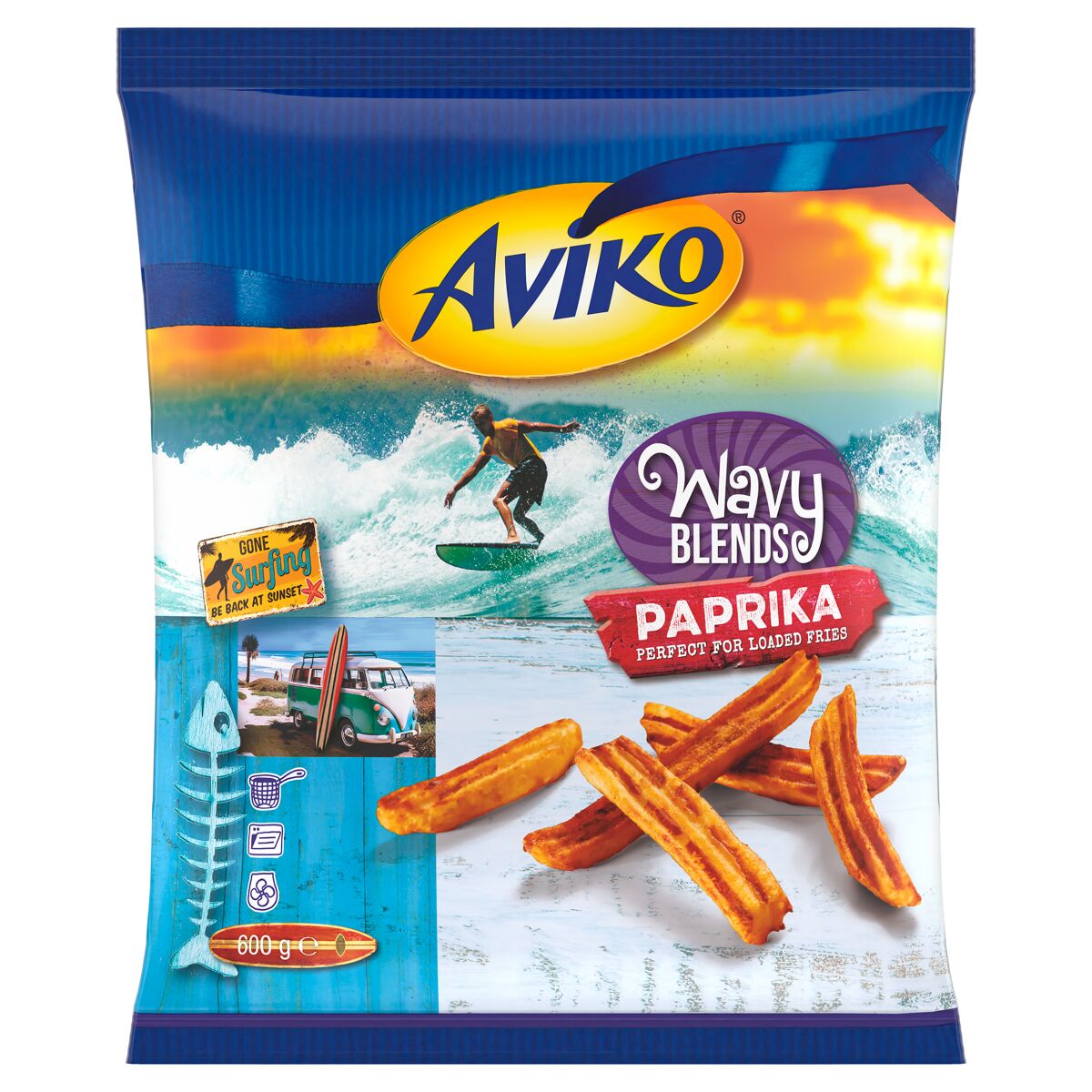 Aviko Falowane Frytki Ziemniaczane O Smaku Paprykowym 600G