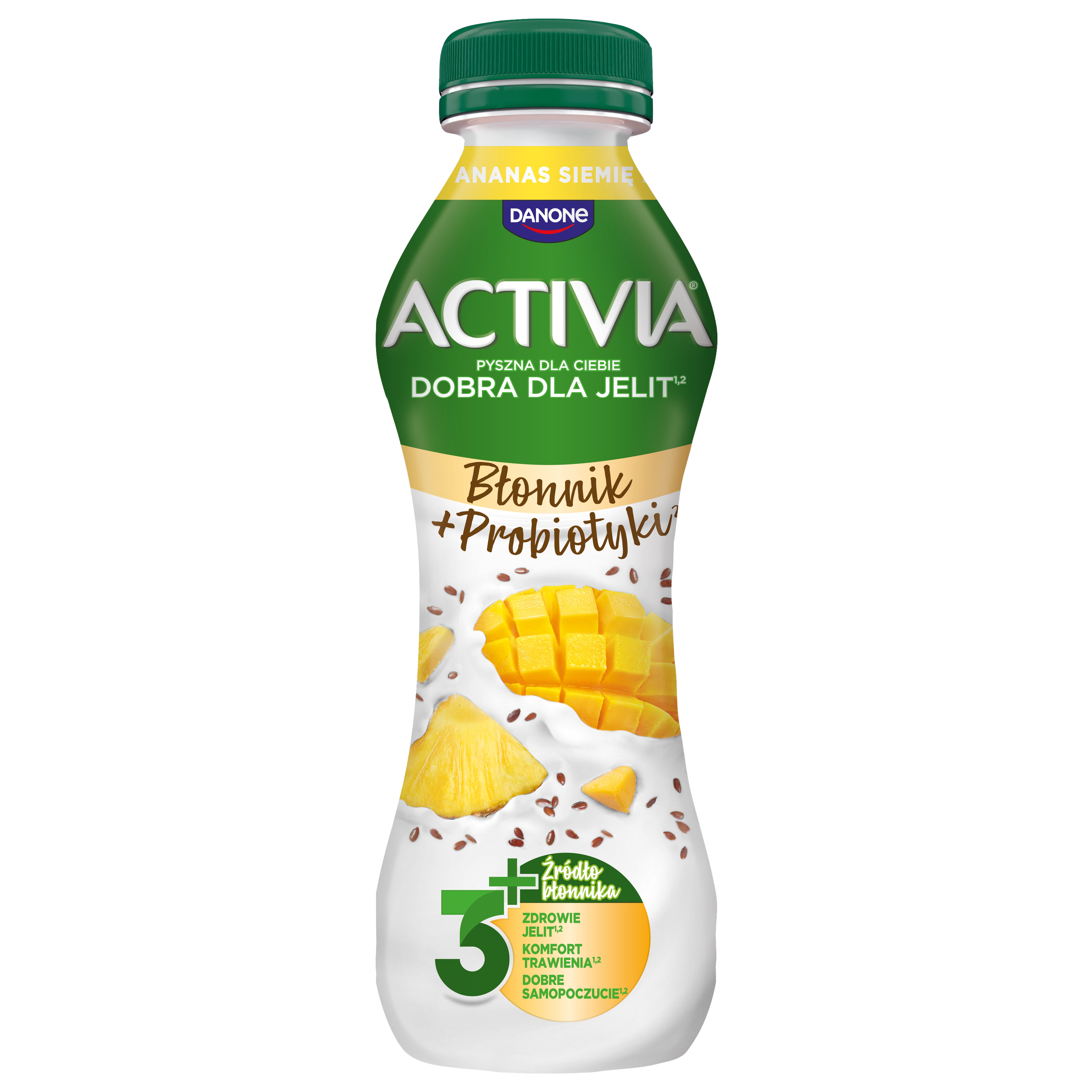Jogurt Activia O Smaku Ananas-Mango Z Nasionami I Zbożami Oraz Szczepem Bakterii Actiregularis® 270G