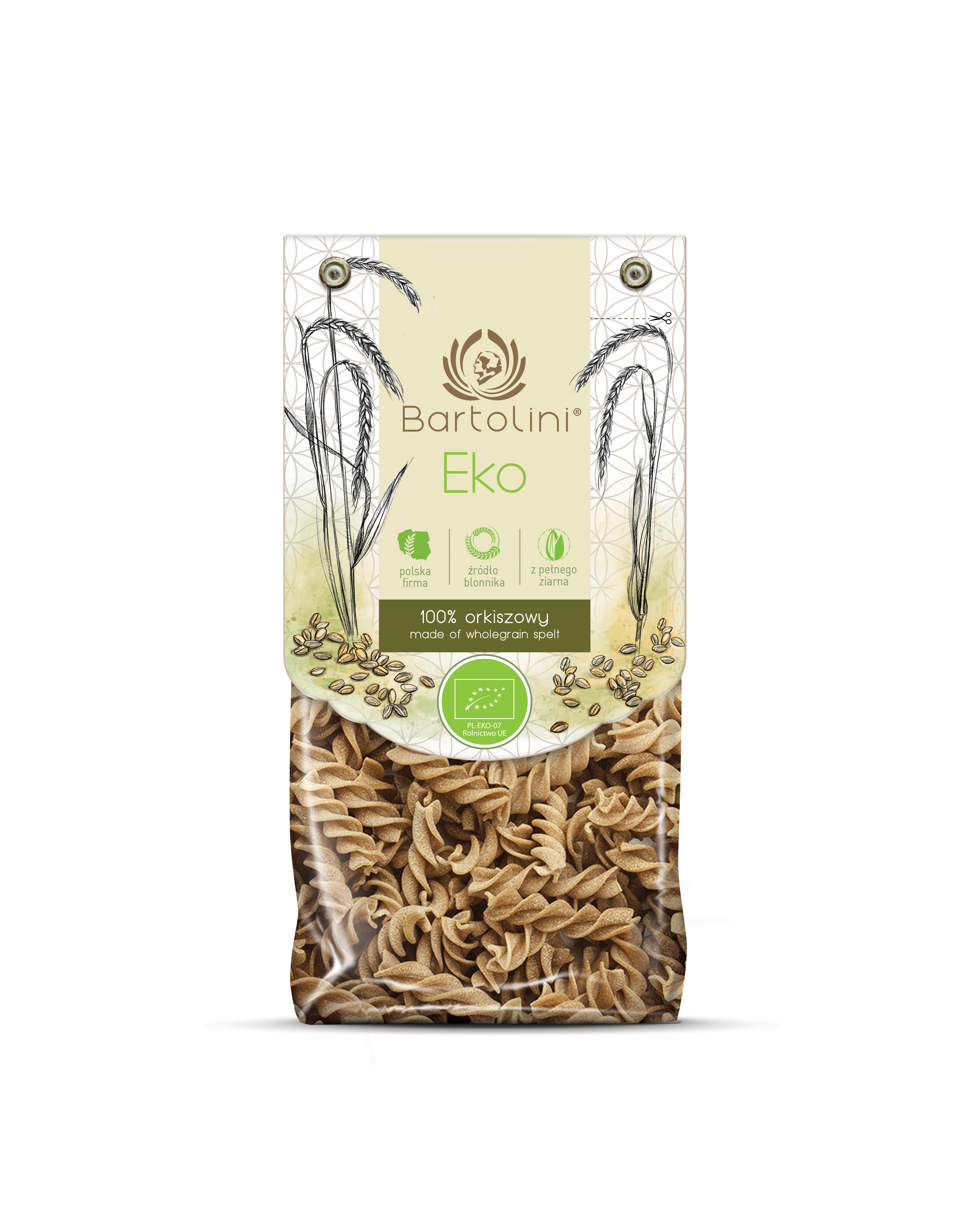 Makaron Bartolini Eko Orkiszowy 250G Świderek Nr 2