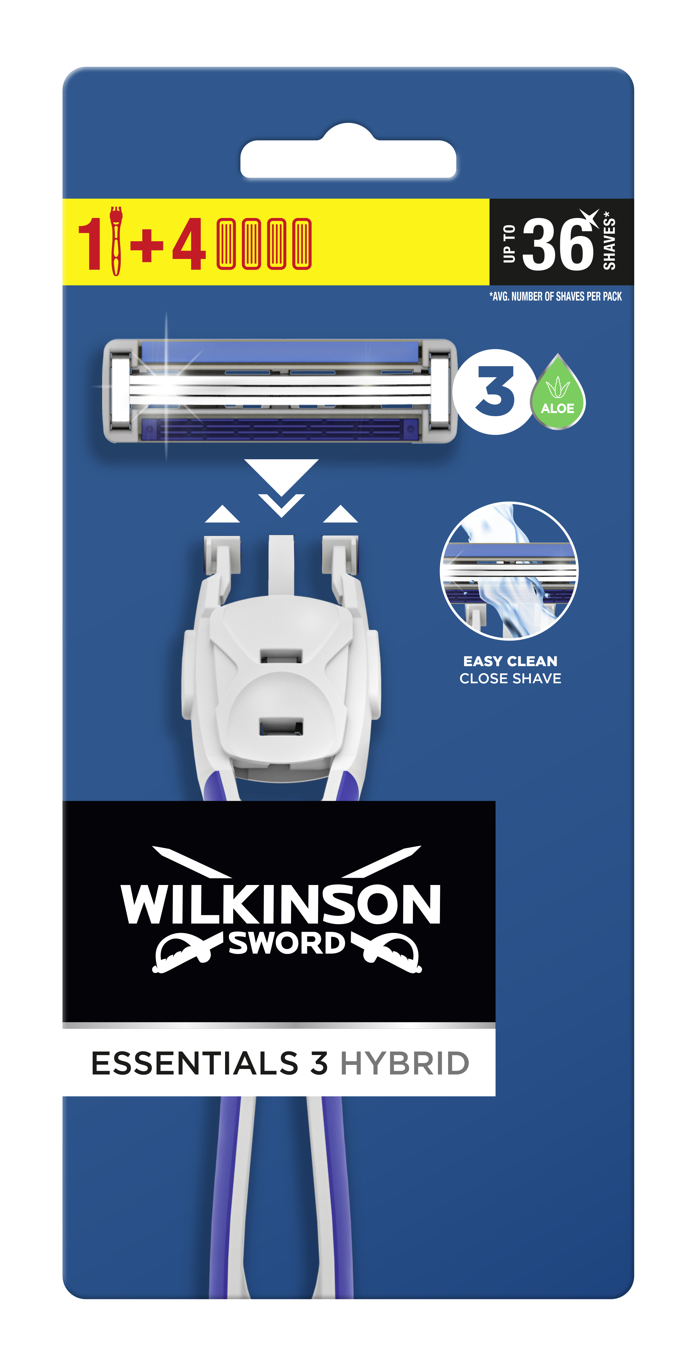 Wilkinson Sword Essentials 3 Hybrid Rączka + 4 Wkłady