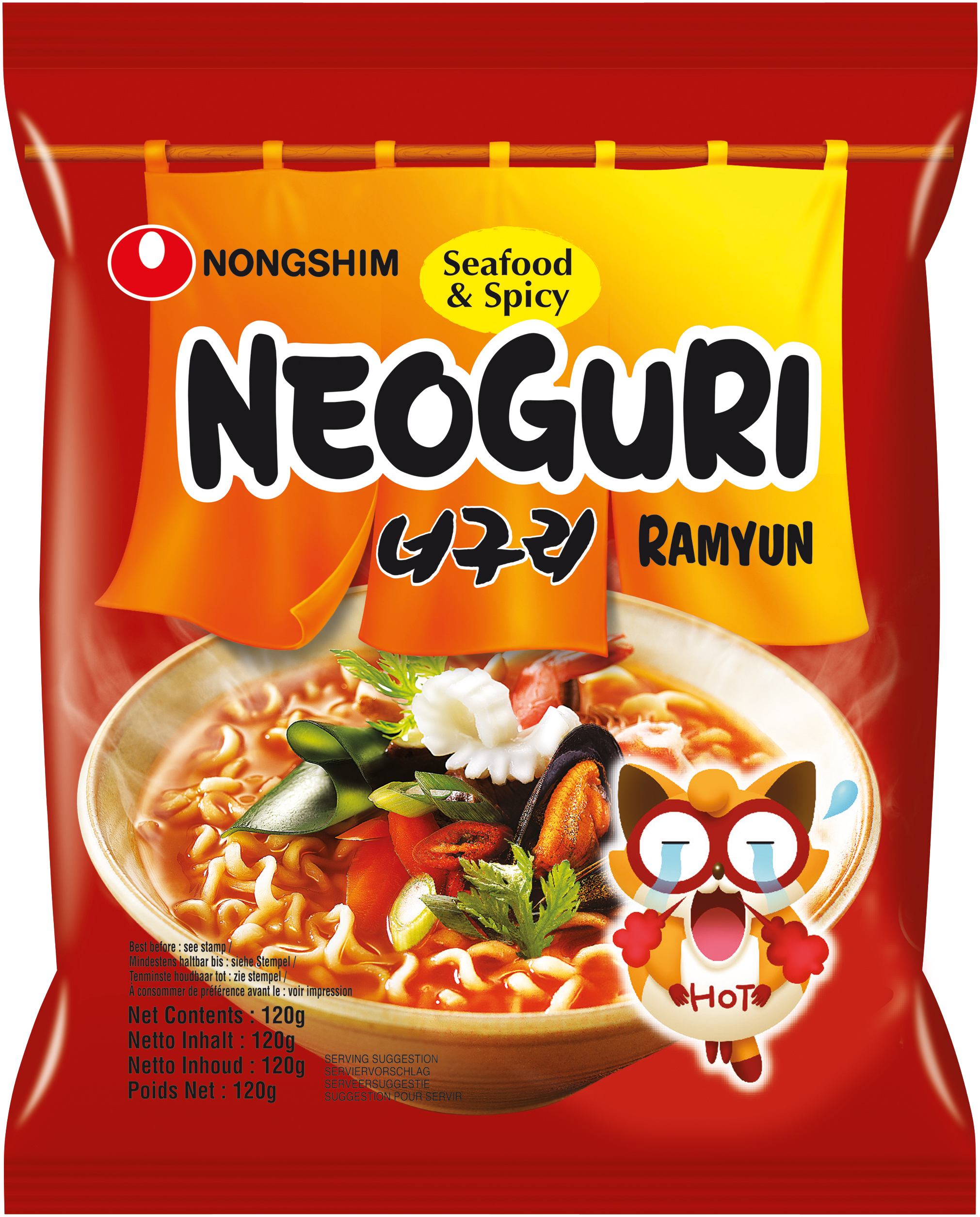 Zupa Instant Neoguri - Owoce Morza, Pikantna 120G Nonshim
