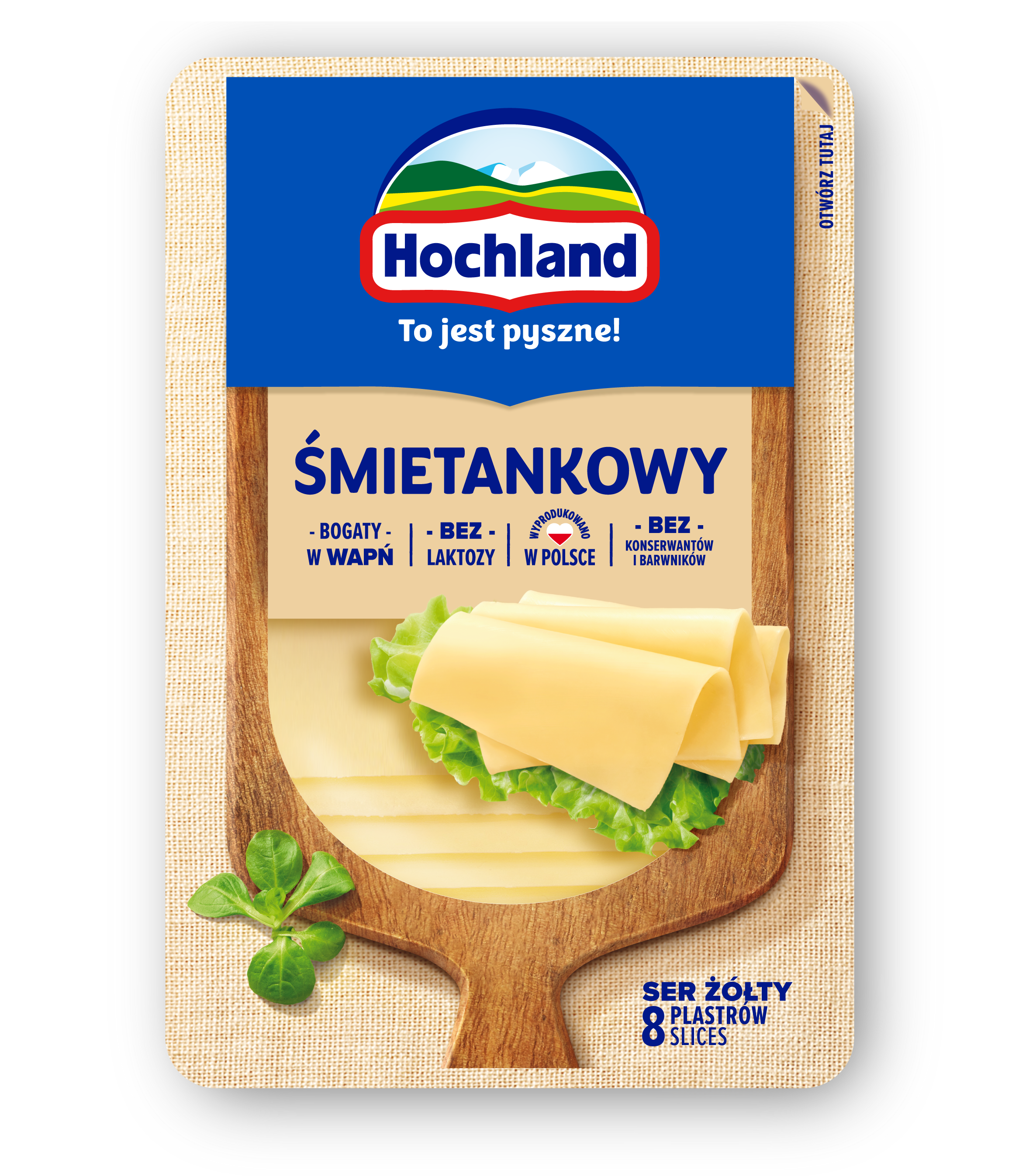 Hochland Ser Żółty Śmietankowy W Plastrach 135 G