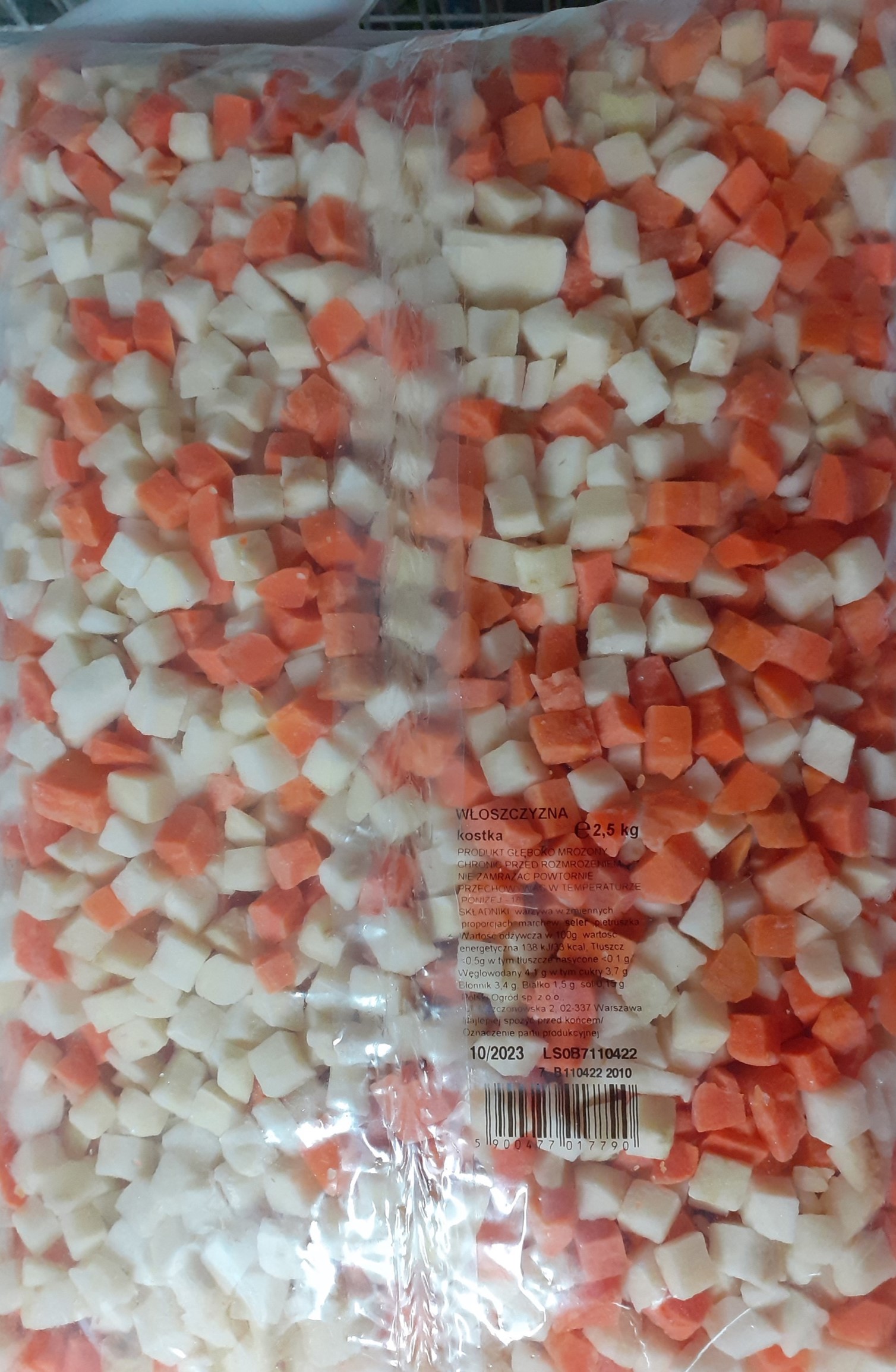 Hortex Włoszczyzna Kostka 2,5 Kg