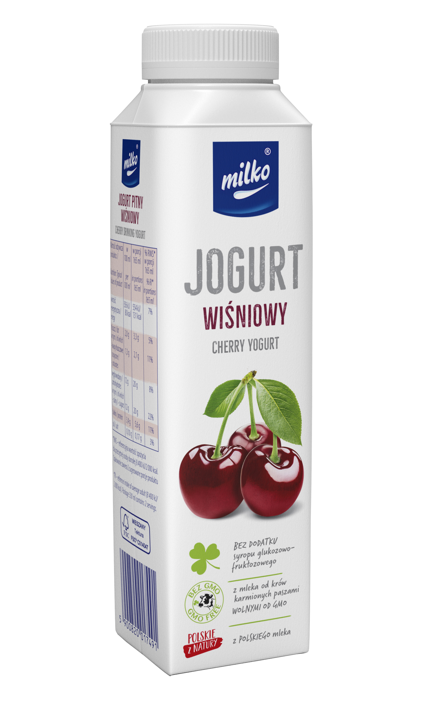 Jogurt Milko 330Ml Wiśniowy