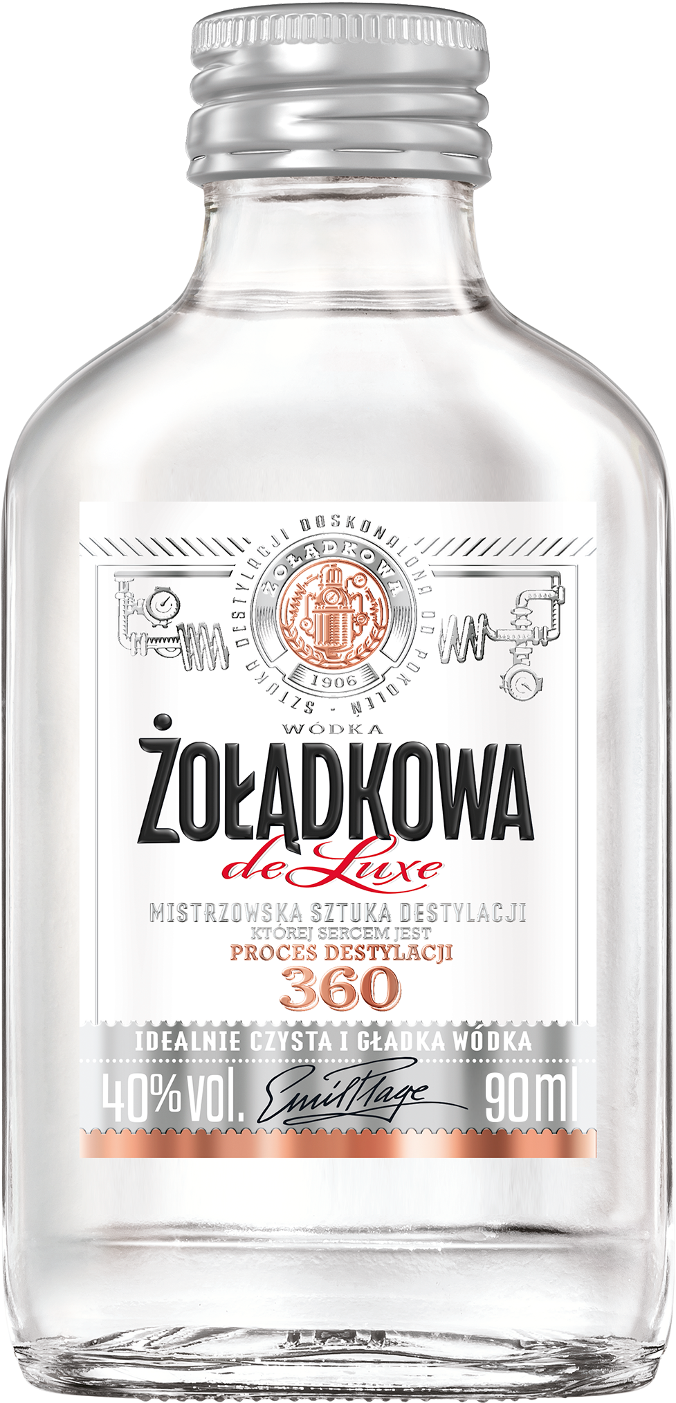Wódka Żołądkowa Czysta De Luxe 40% 90Ml