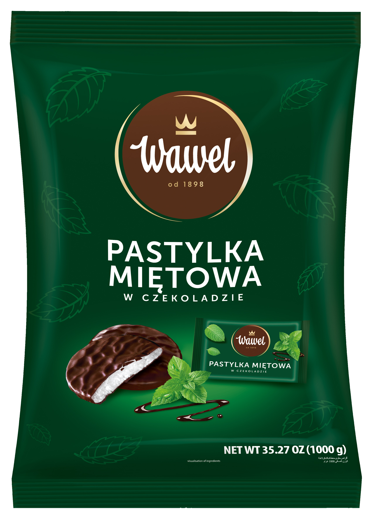 Wawel Pastylka Miętowa W Czekoladzie 1Kg