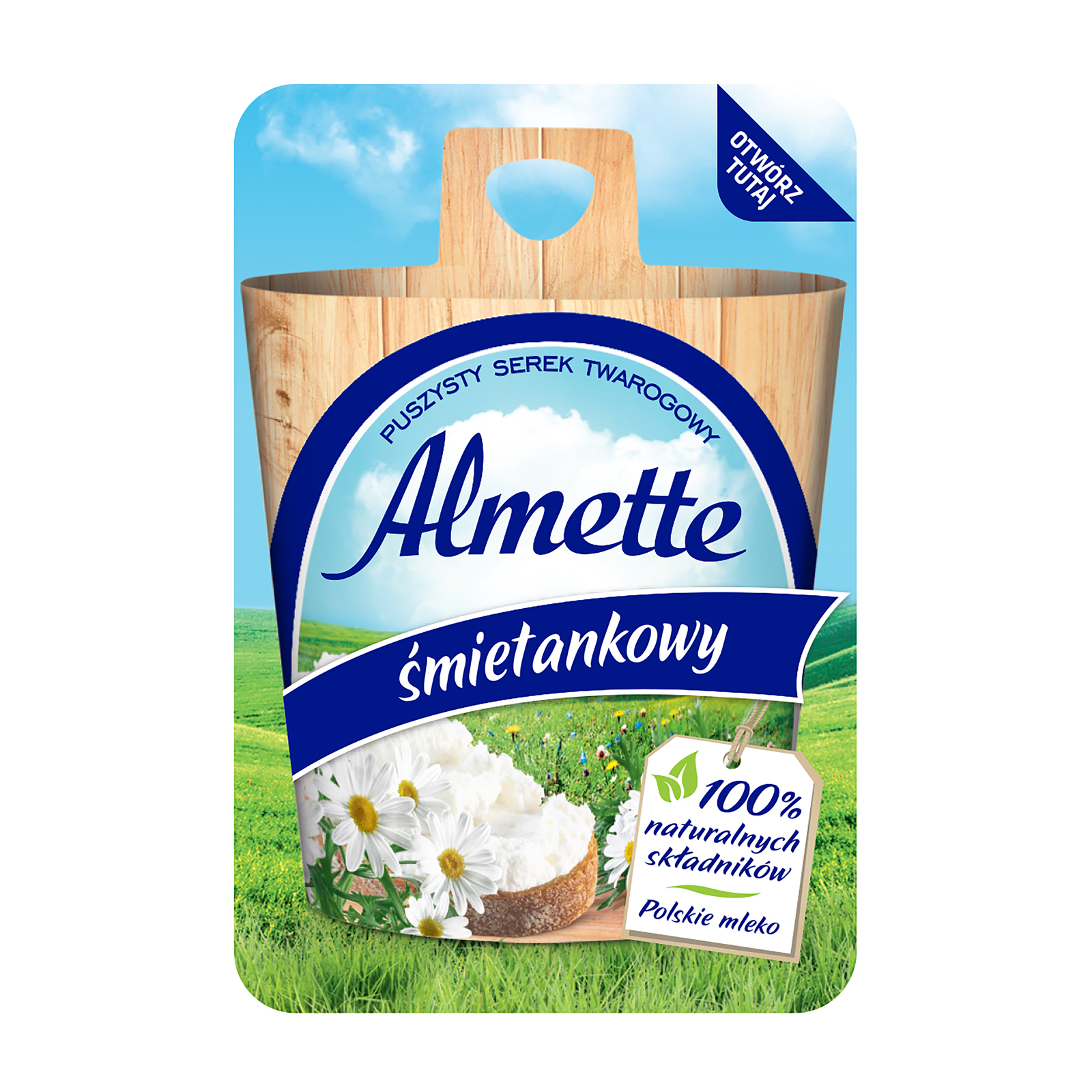 Almette Mini Puszysty Serek Twarogowy Śmietankowy 4X30 G