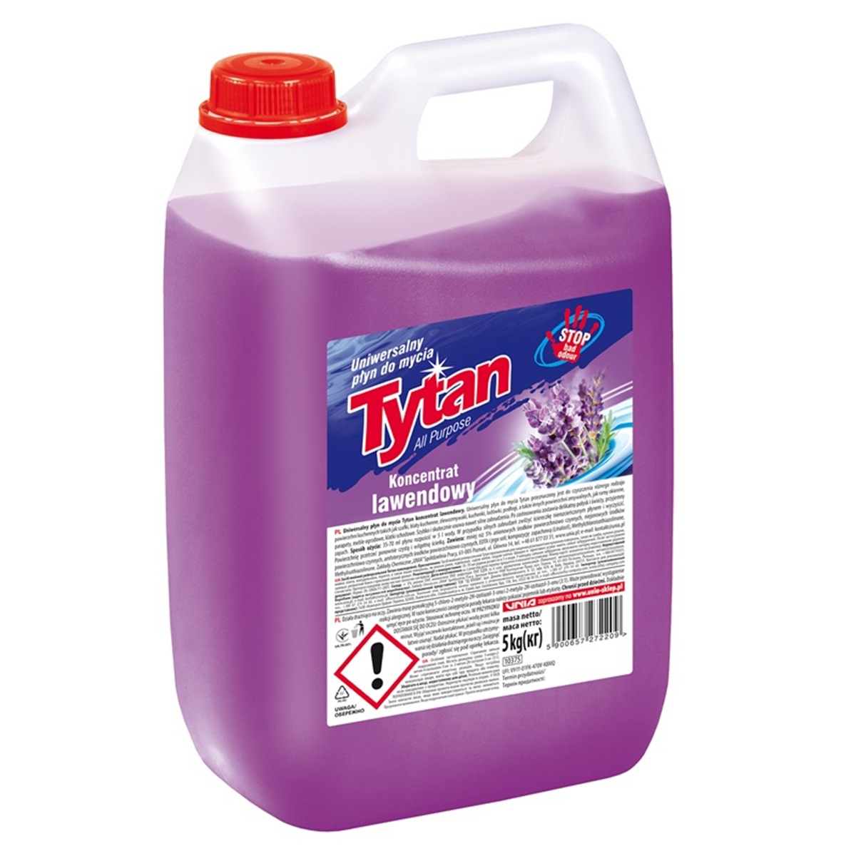 Uniwersalny Płyn Do Mycia Koncentrat Tytan Lawendowy 5Kg