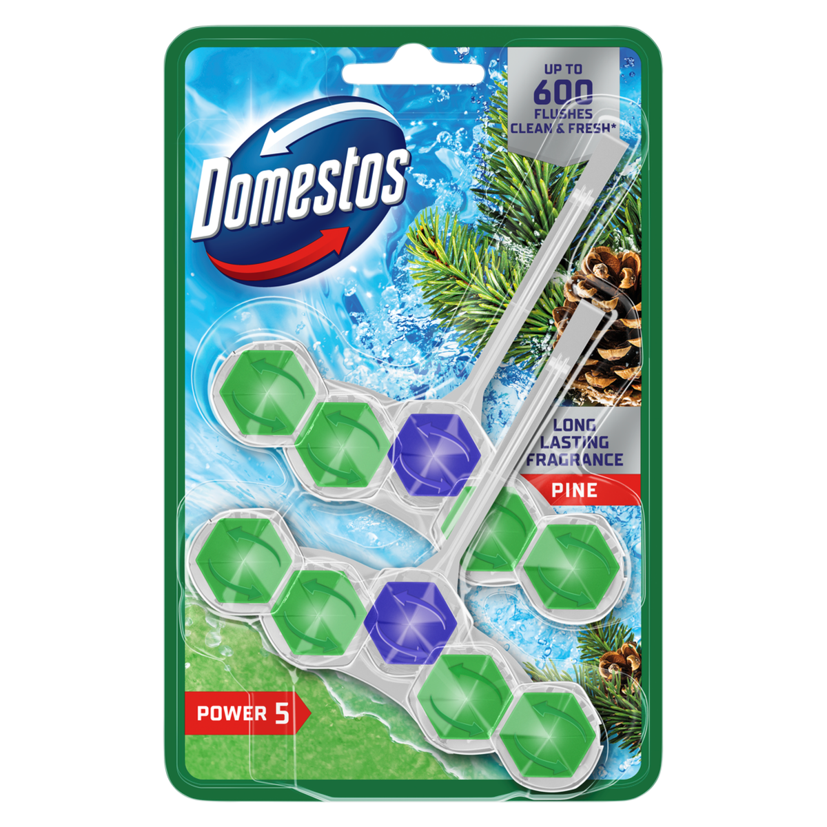 Domestos Kostka Toaletowa Power 5 Pine 2X50G