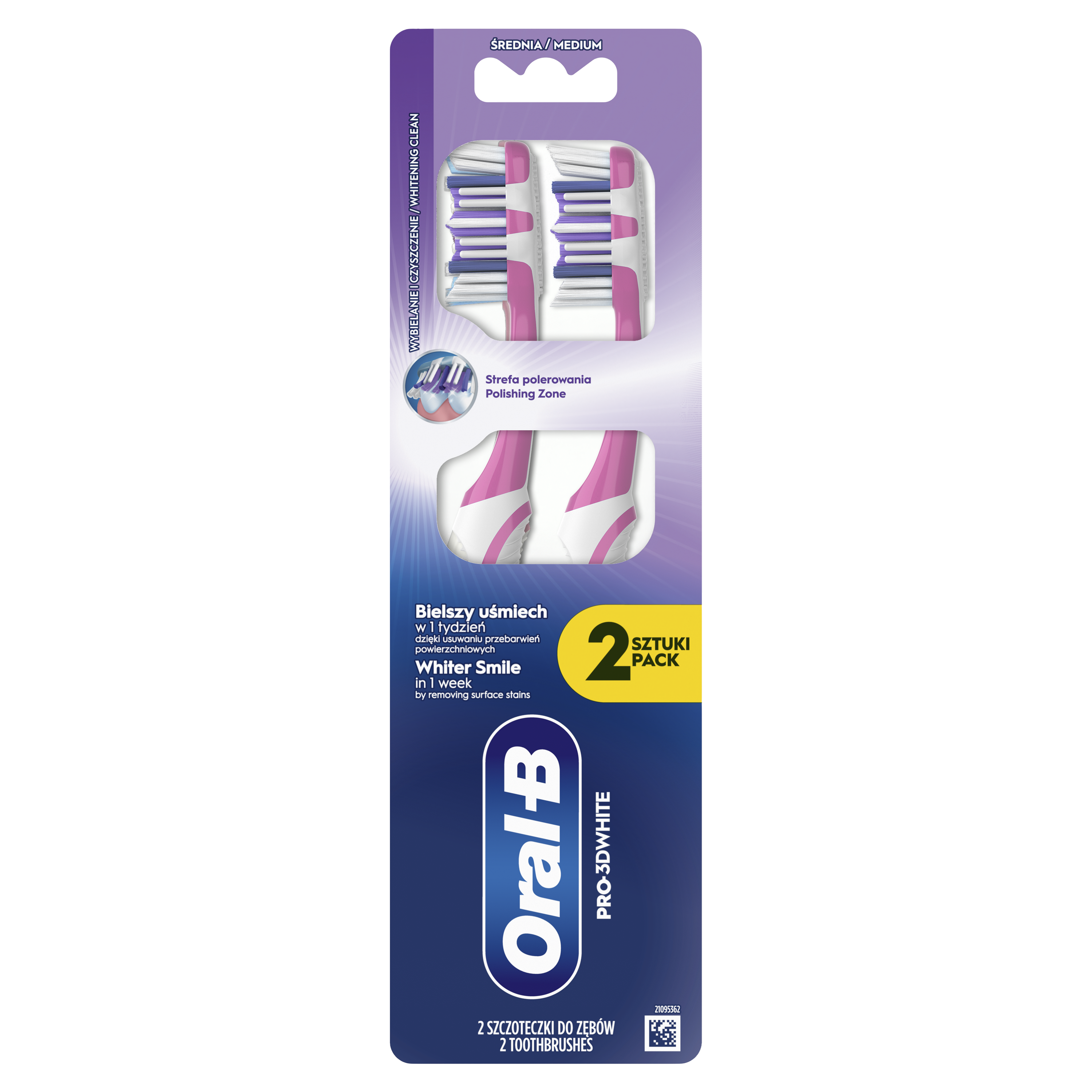 Oral-B Pro-3Dwhite Szczoteczki Do Zębów 2 Szt