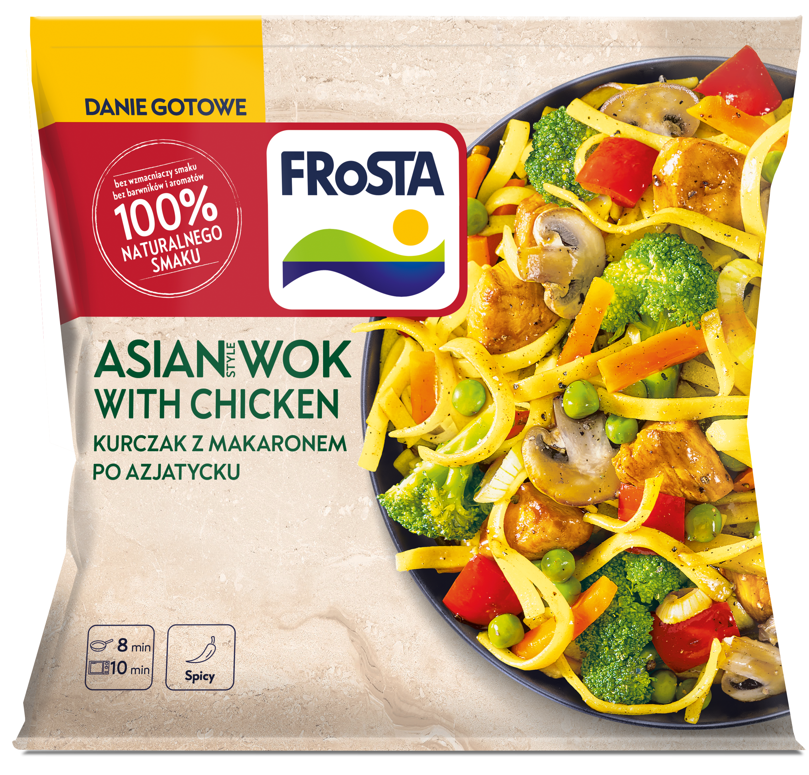 Frosta Asian Style Wok With Chicken. Kurczak Z Makaronem Po Azjatycku, 450G