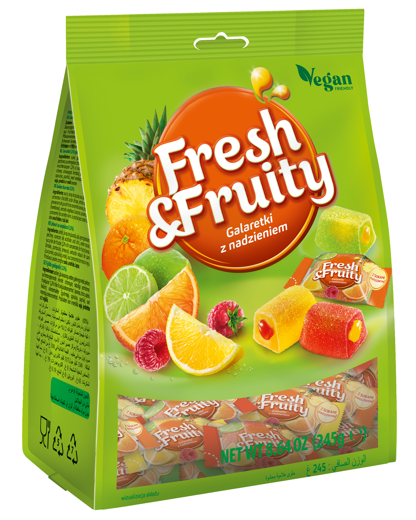 Wawel Galaretki Fresh & Fruity 245G