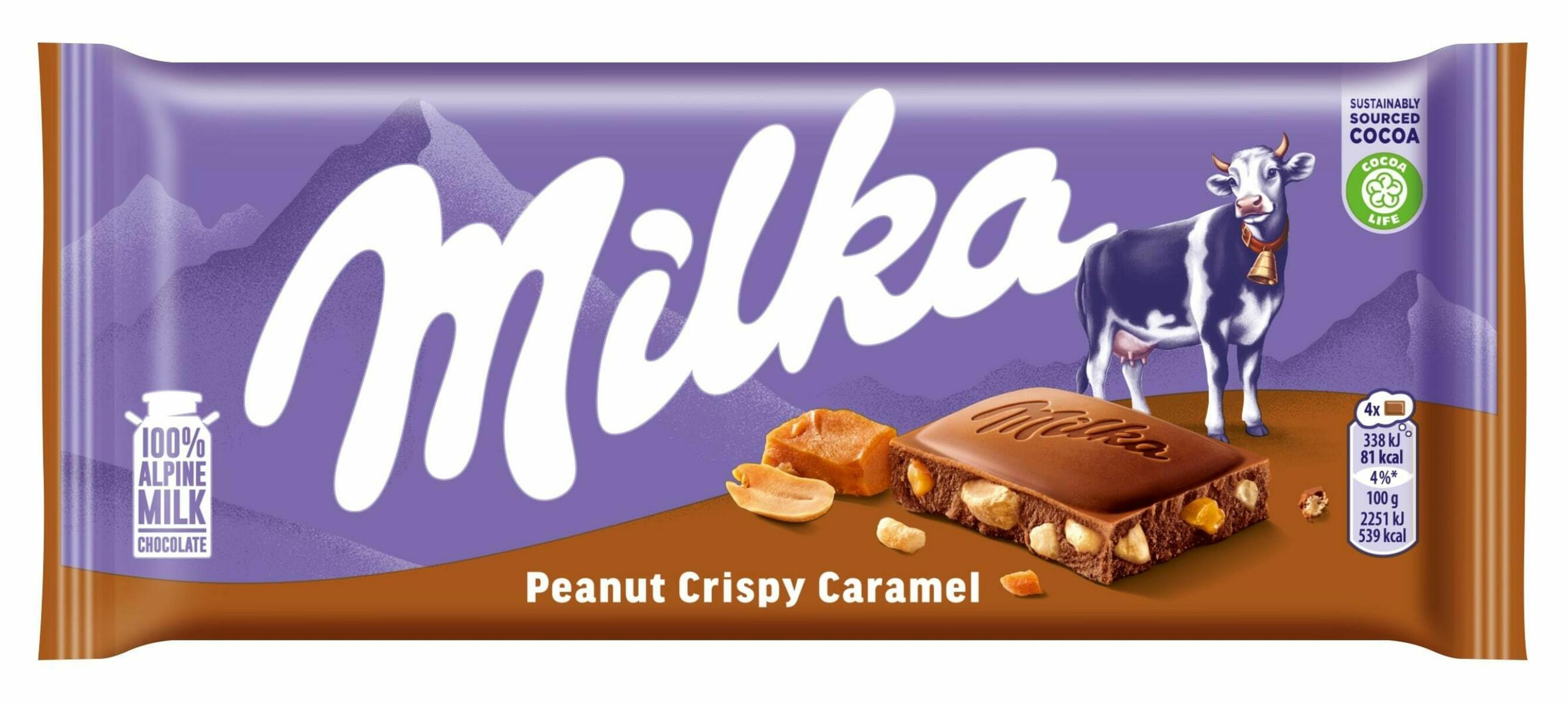Milka Peanut Crispy Caramel 90G