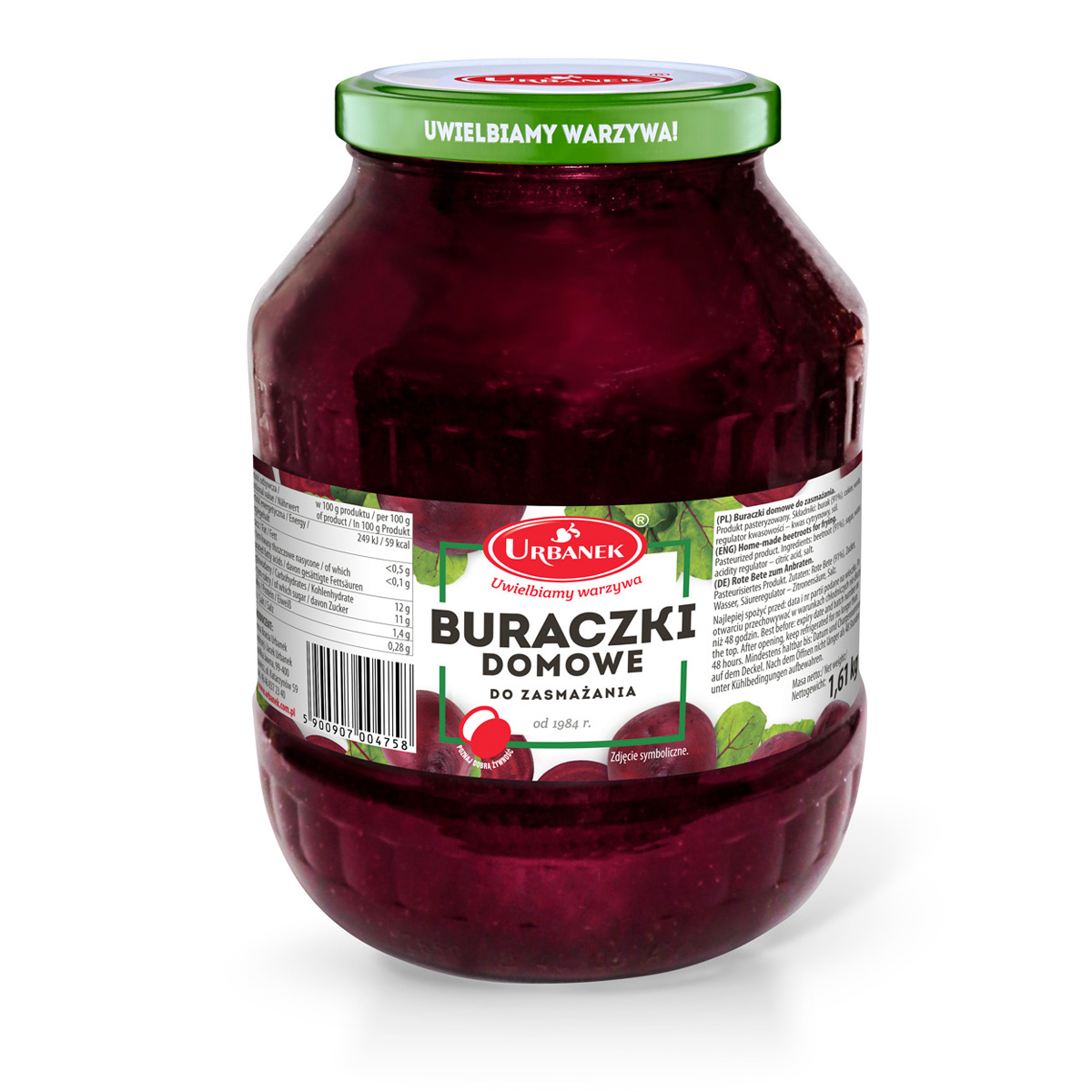 Buraczki Domowe Do Zasmażania 1,61Kg Urbanek