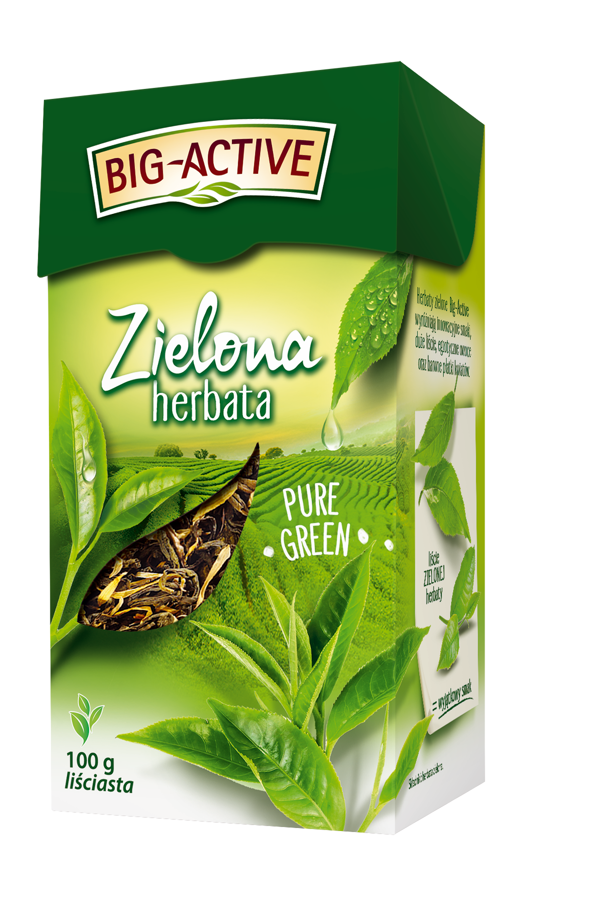 Big-Active Herbata Zielona Pure Green 100G