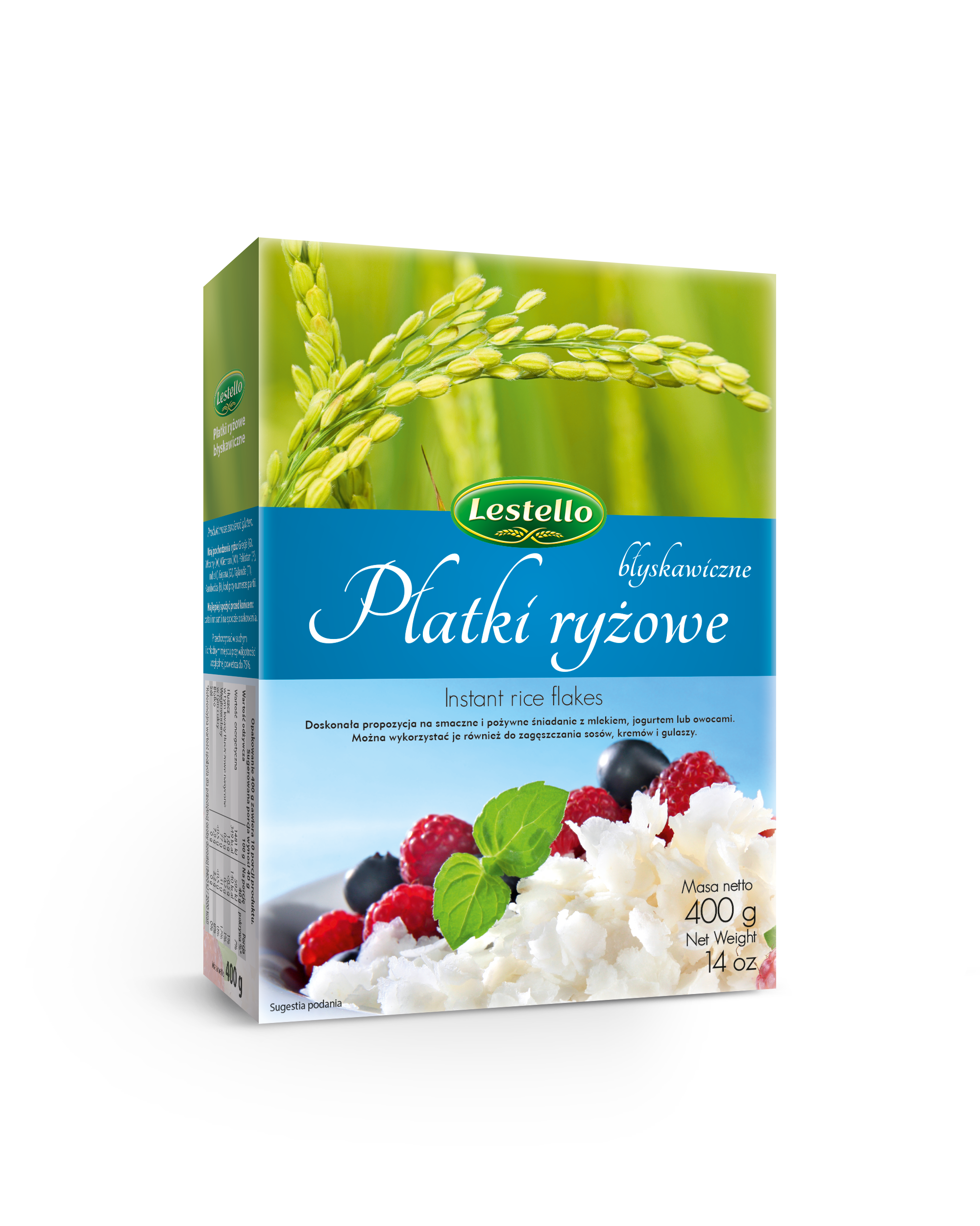 Lestello Płatki Ryżowe Błyskawiczne 400 G