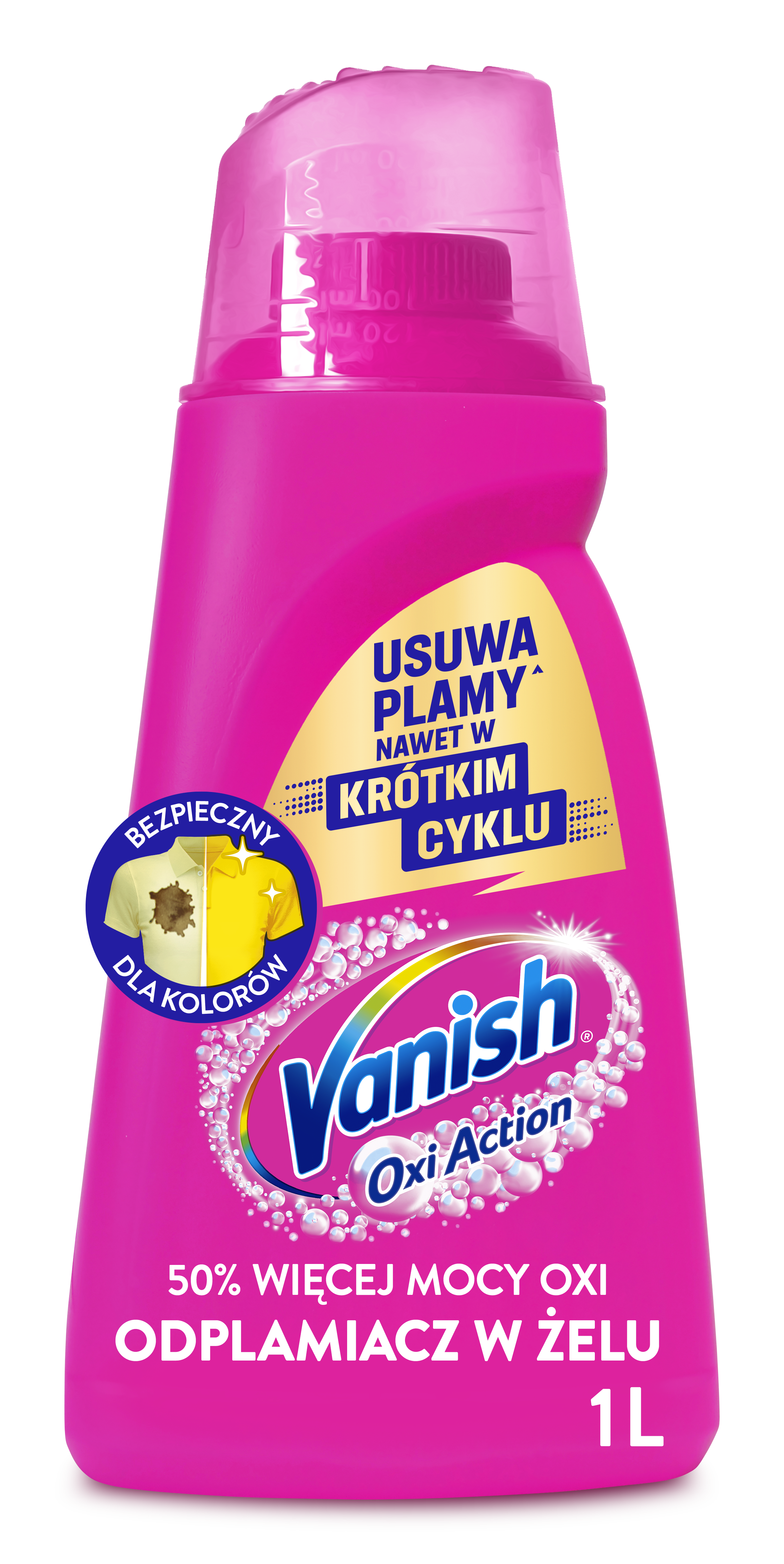 Vanish Oxi Action Pink Odplamiacz W Żelu 1L
