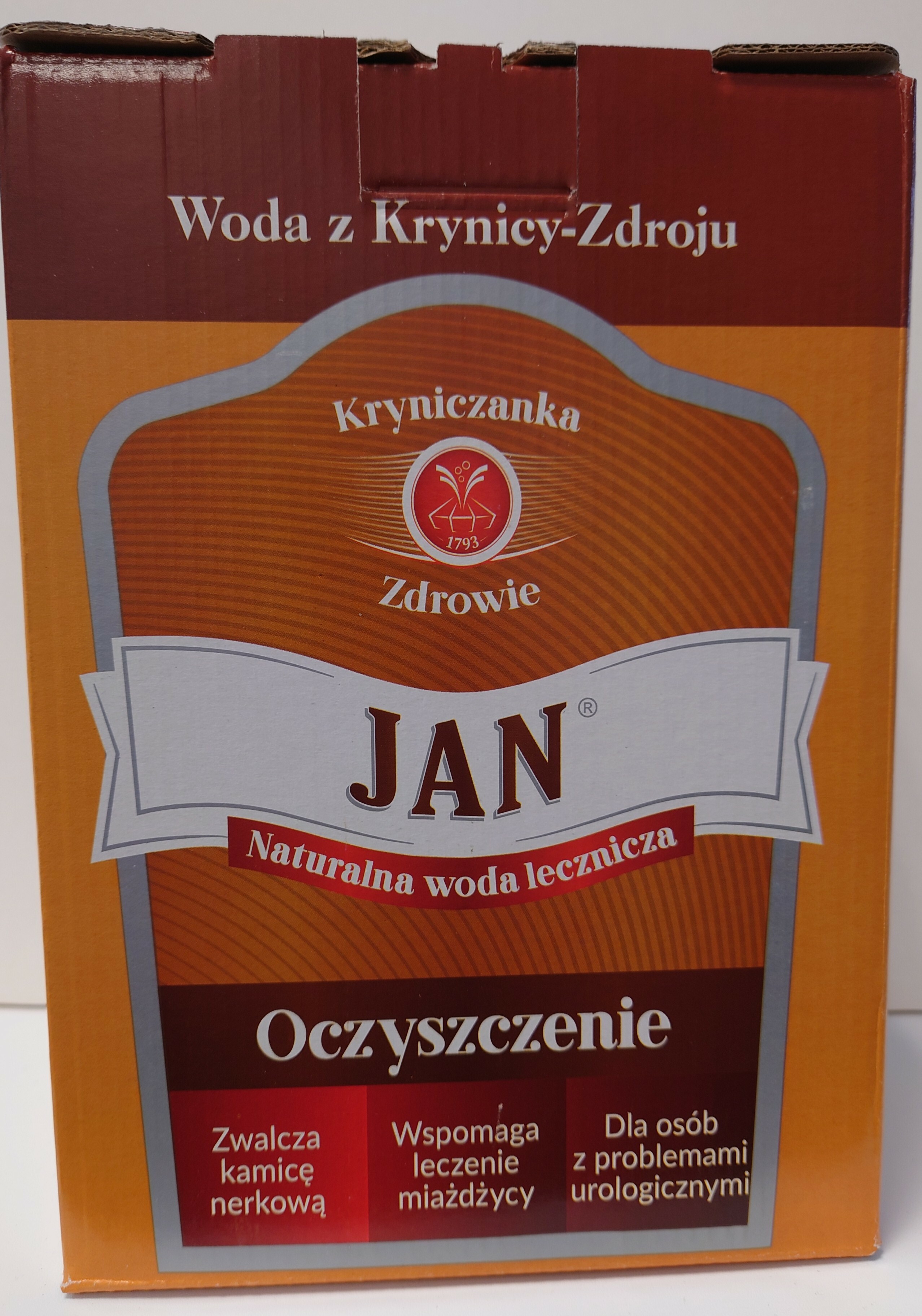 Jan Woda Lecznicza 3L Karton
