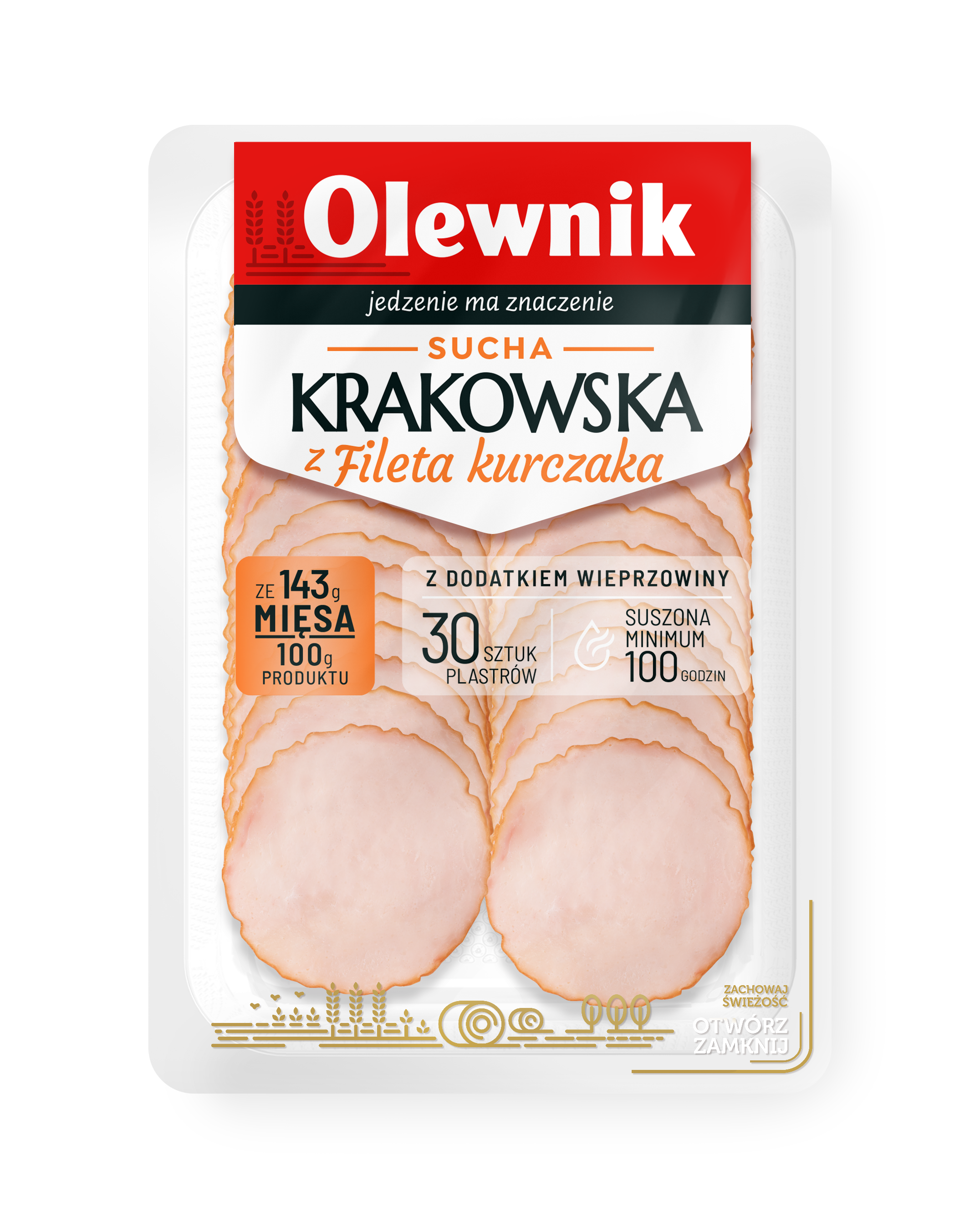 Sucha Krakowska Z Filetem Kurczaka Z Dodatkiem Wieprzowiny Plastry 80 G Olewnik
