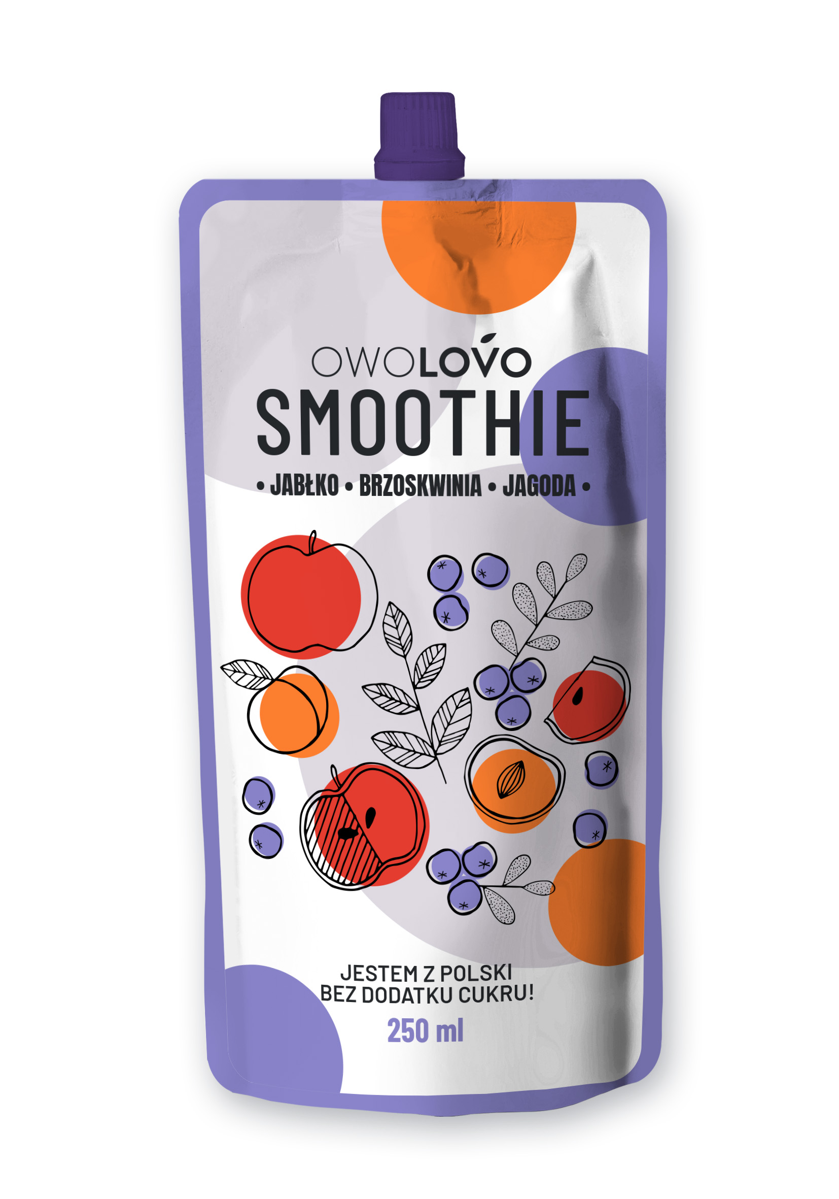 Owolovo Smoothie Jabłko Jagoda Brzoskwinia 250 Ml