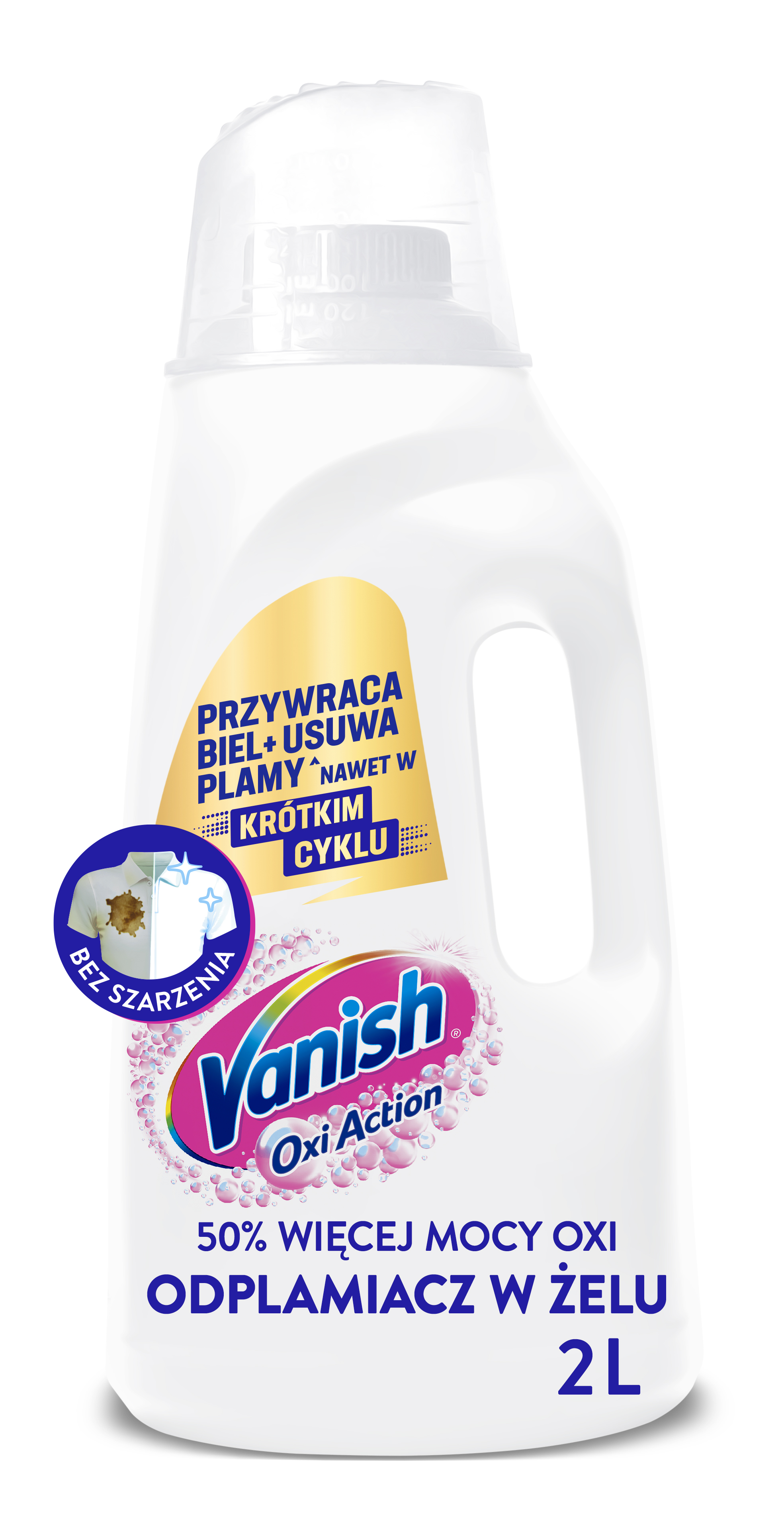 Vanish Oxi Action White Odplamiacz W Żelu 2L