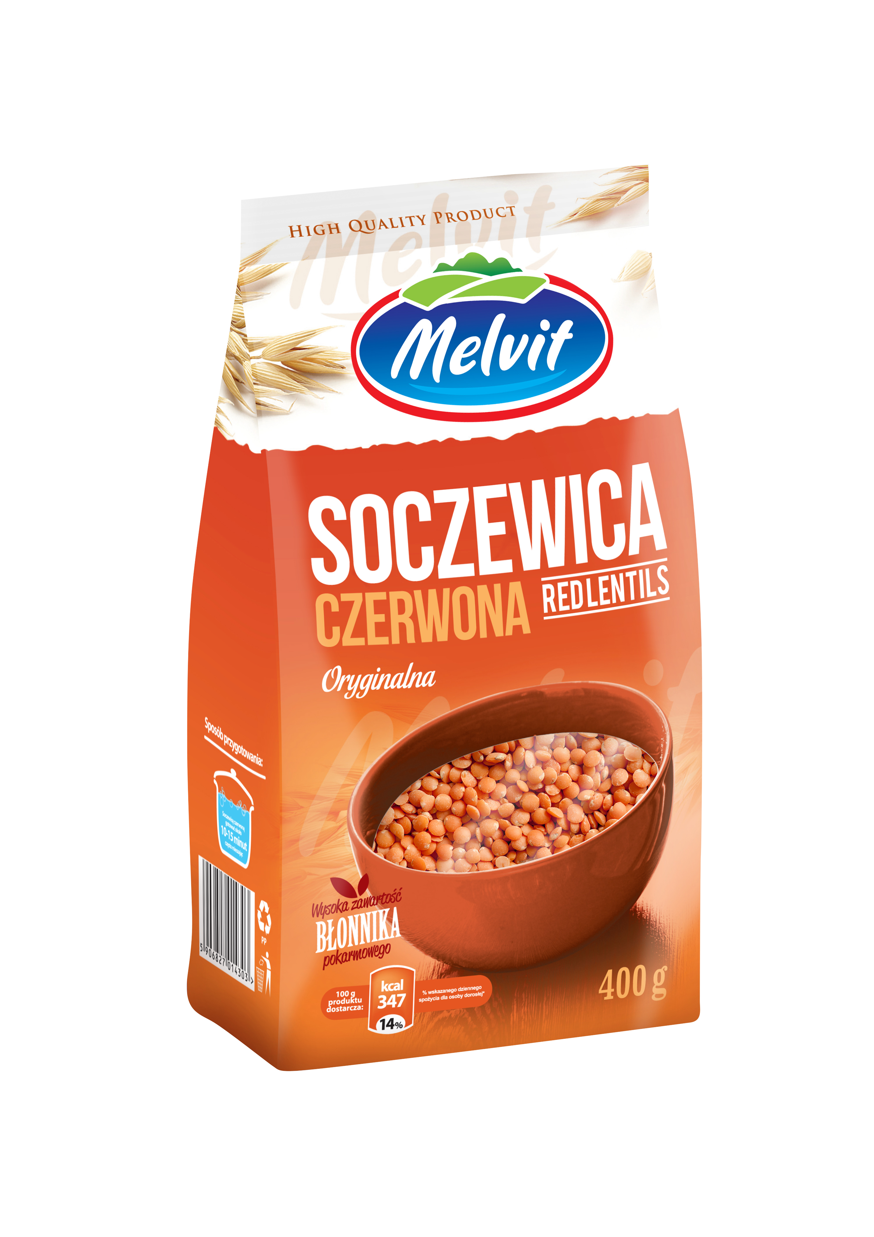 Melvit Soczewica Czerwona 400G