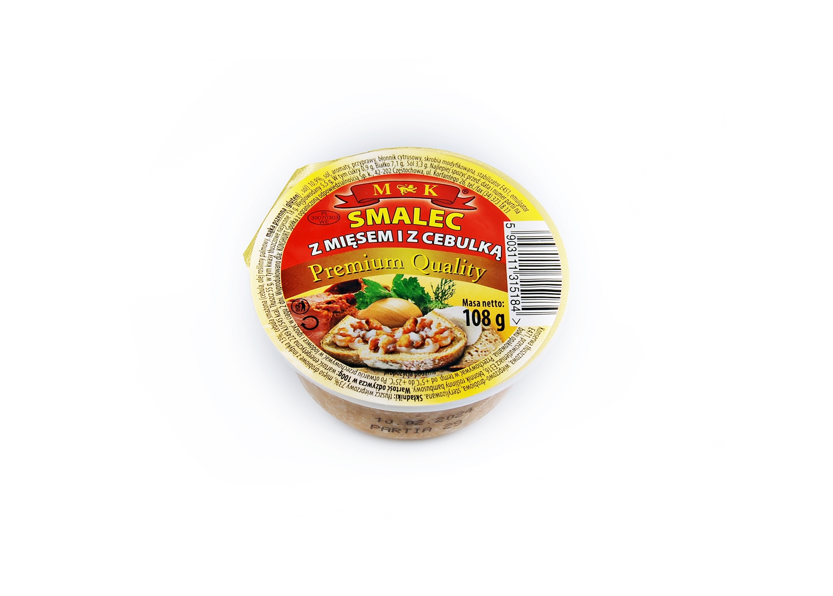 Mk Smalec Z Mięsem I Cebulką 108 G
