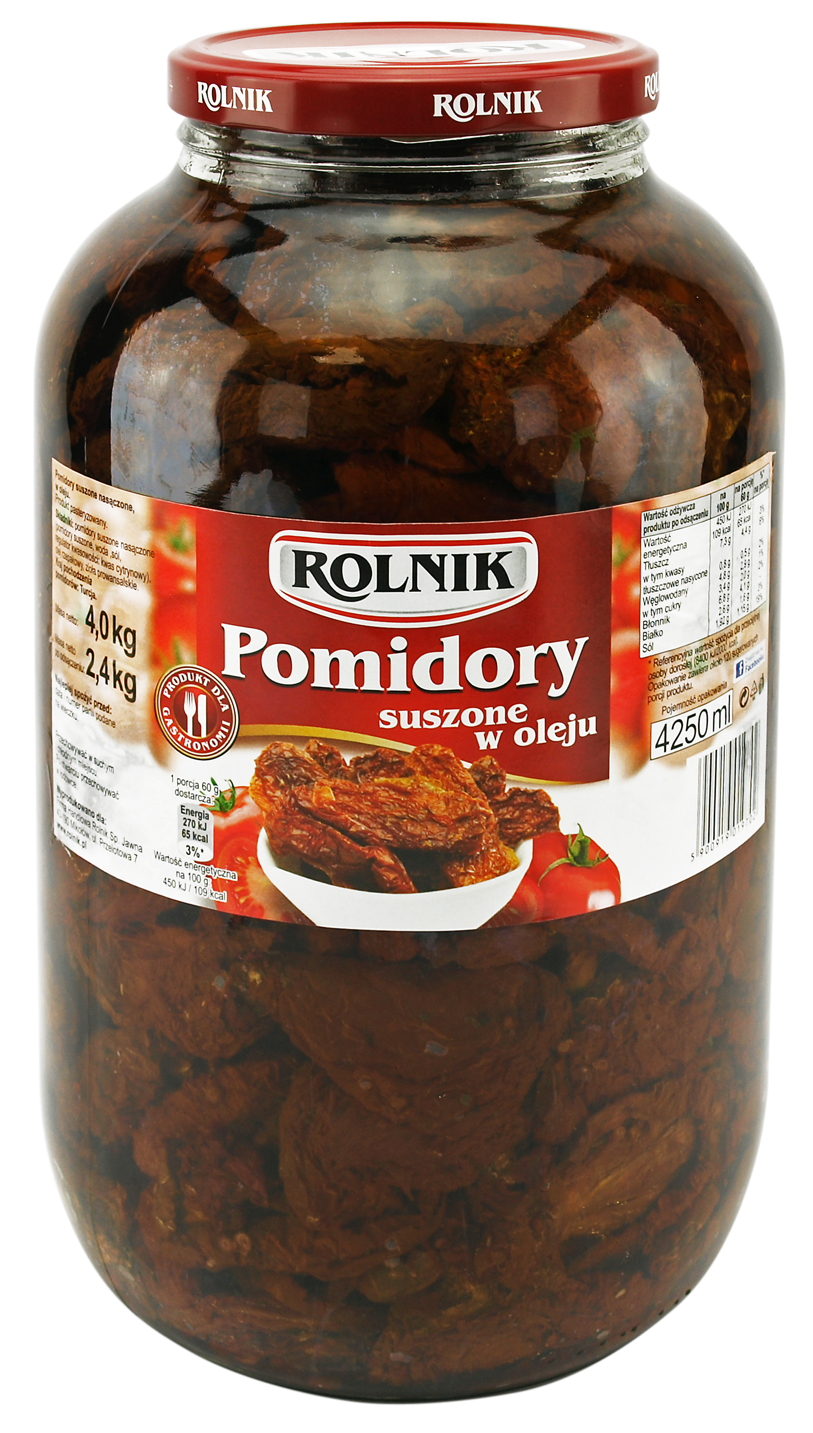 Pomidory Suszone W Oleju Rolnik 4250 Ml