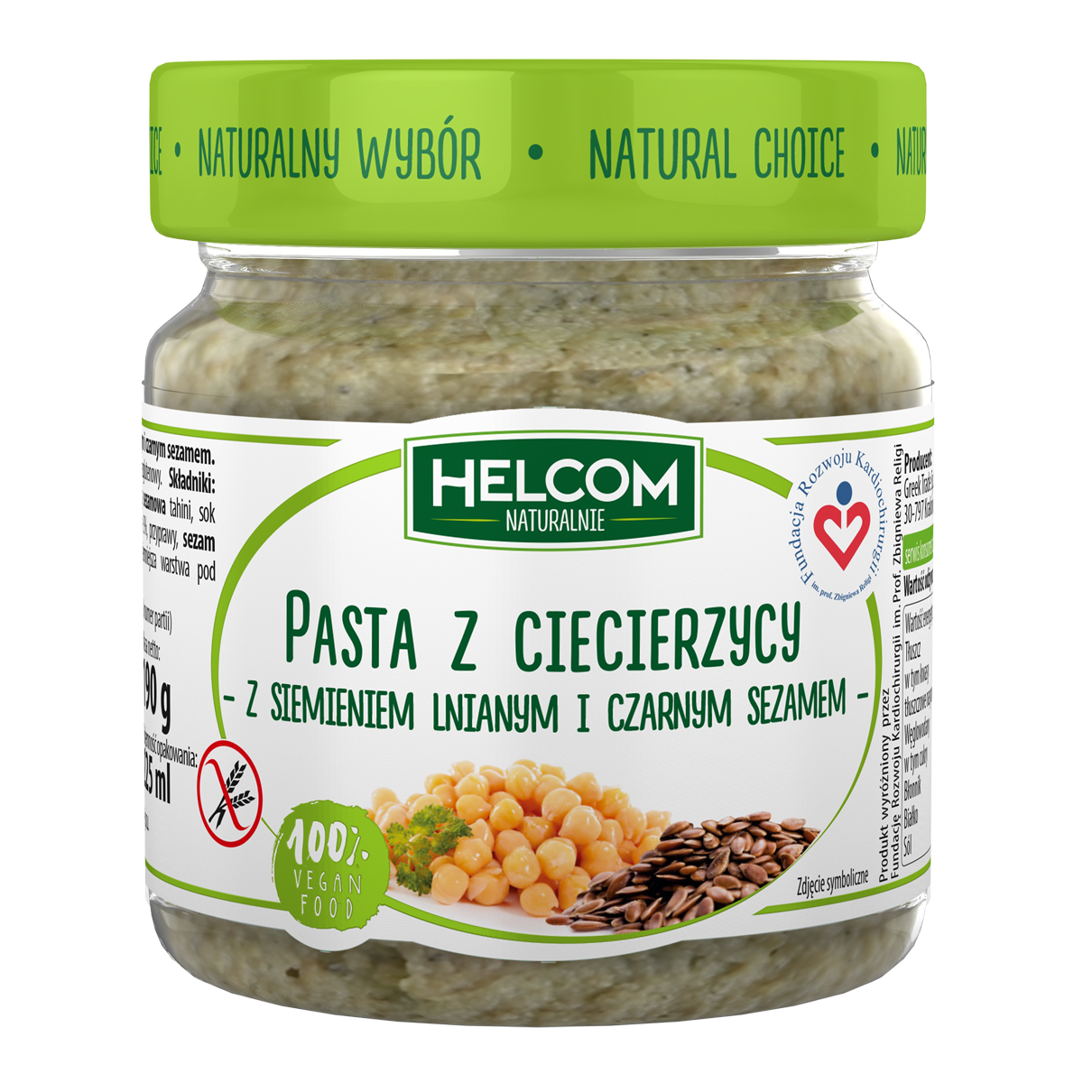 Pasta Z Ciecierzycy Z Siemieniem Lnianym I Czarnym Sezamem 225 Ml Helcom Naturalnie