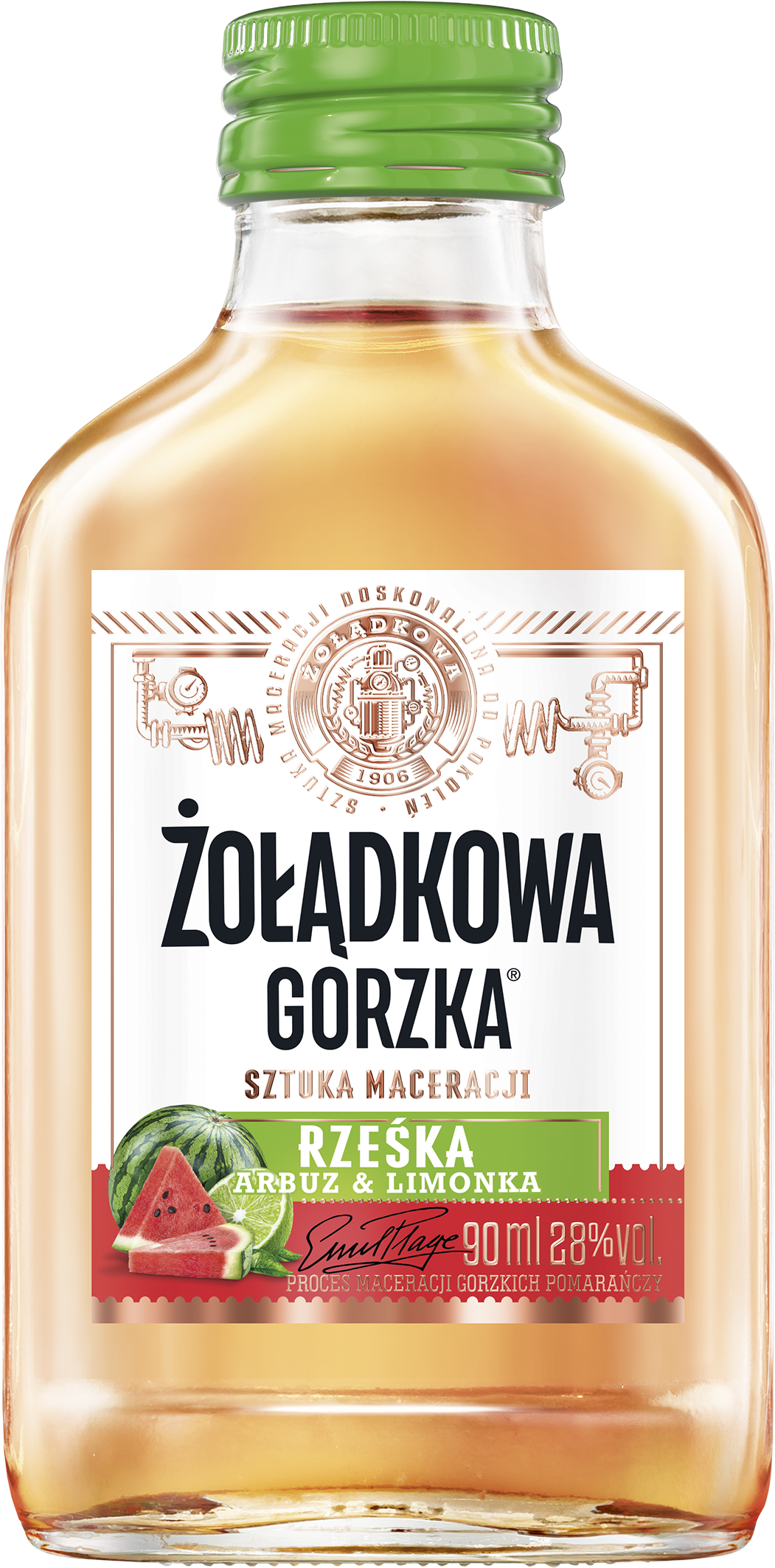 Żołądkowa Gorzka Arbuz & Limonka 28% 90Ml