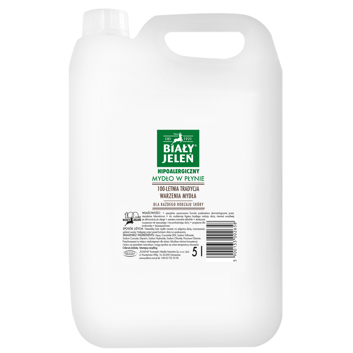 Mydło W Płynie Biały Jeleń 5L